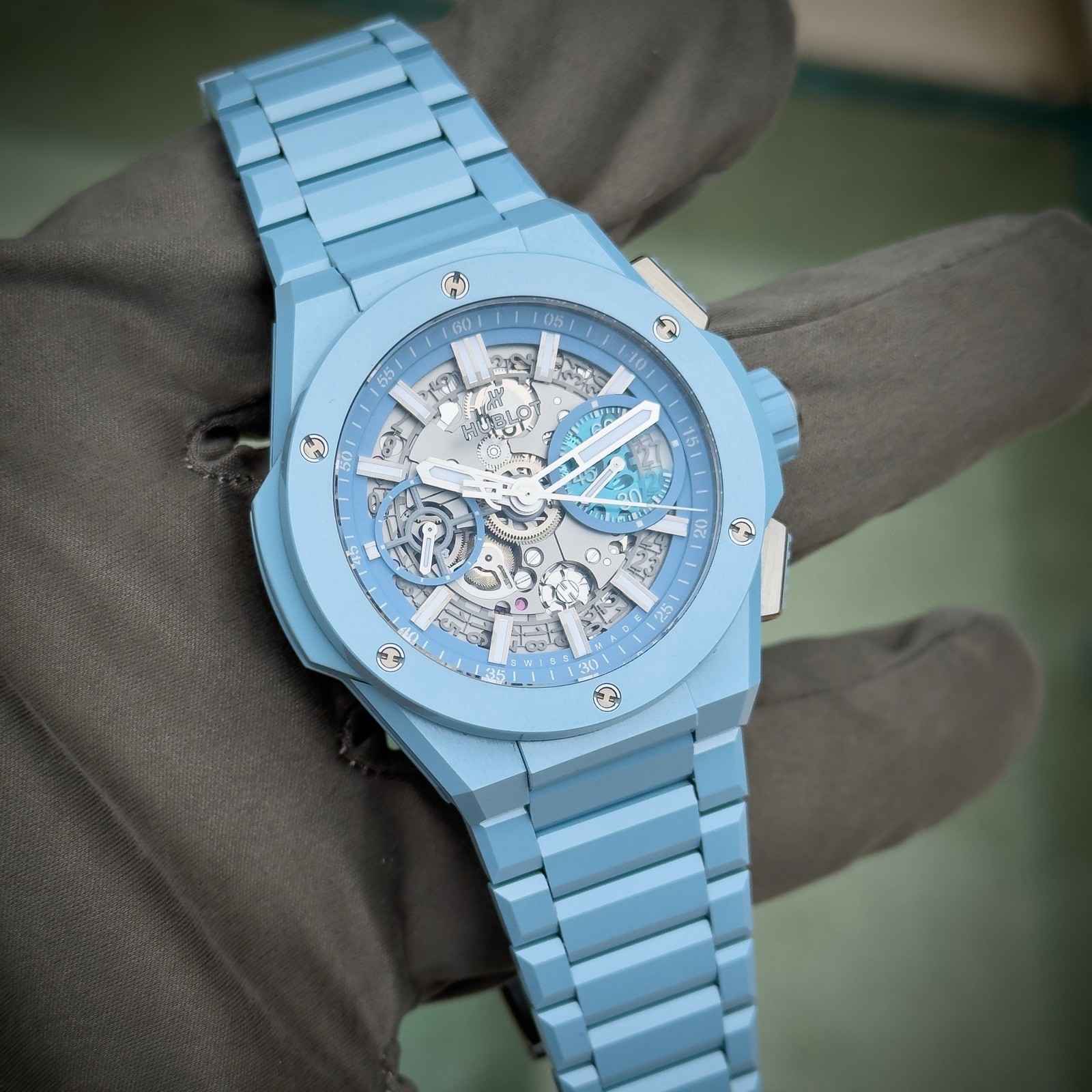 Hublot Big Bang Integrated Sky Blue Ceramic – Limited Edition 451.EX.5120.EX