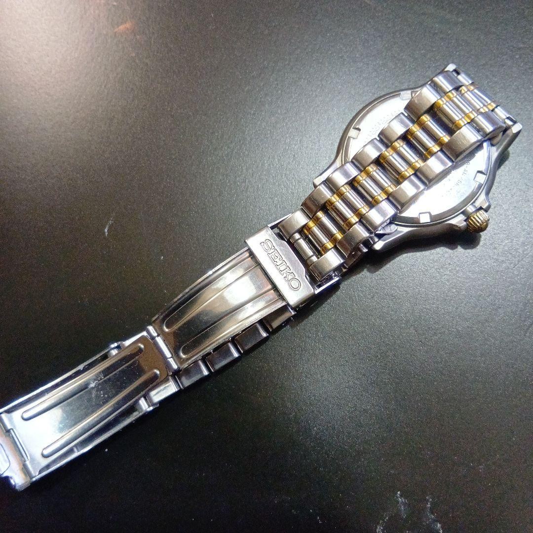 SEIKO SCUBA 200m Silver Gold Watch Running Screw Crown 17.5cm