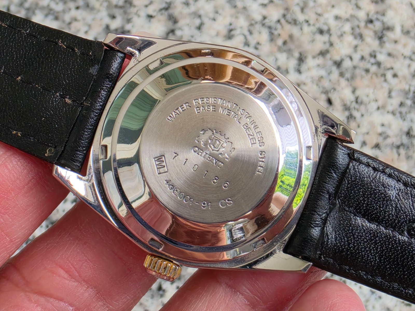 RARE Vintage Orient President Day/Date Auto Watch Rare Gold Dial 46e001-91
