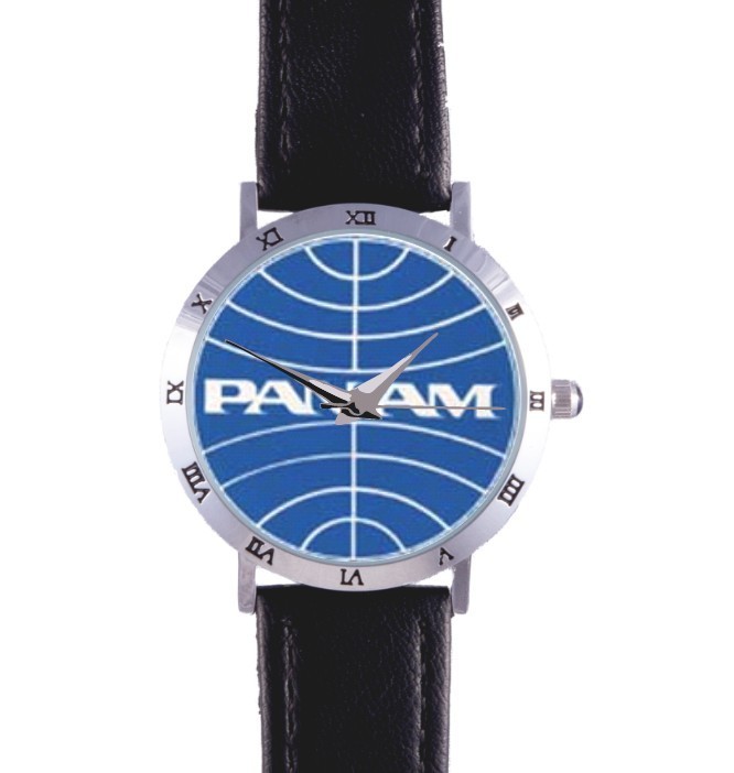 PAN AM WATCH: AIRLINES, PLANE, JET, PILOT, FLIGHT ATTENDANT, RARE COLLECTIBLE!