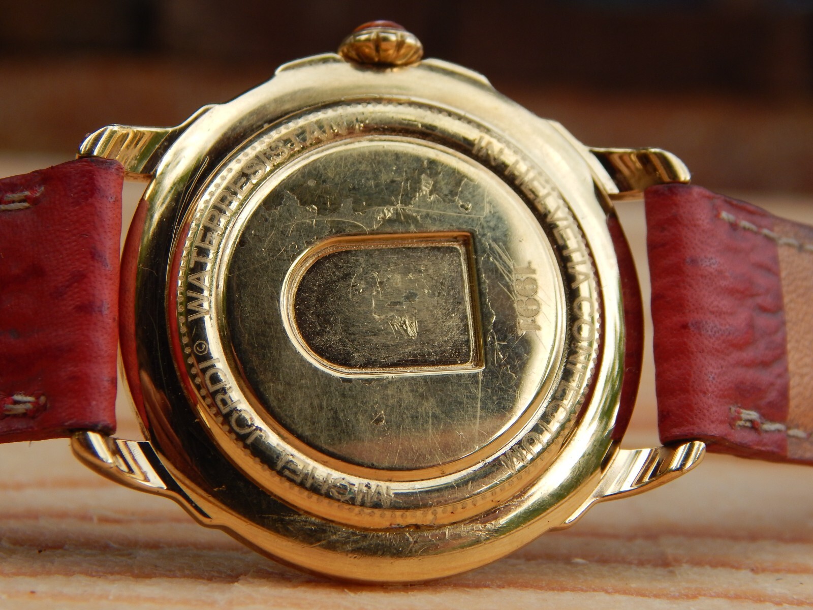 Michel JORDI Geneva 1991 Swiss Quartz Wrist Watch 37mm Case Eta Movement