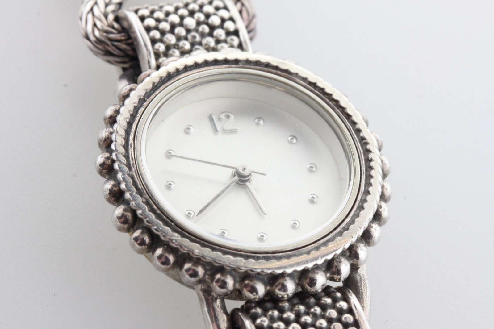 Suarti Bali BA Indonesia Sterling Silver 925 Braided Wheat Chain Watch 6.5″-8.5″