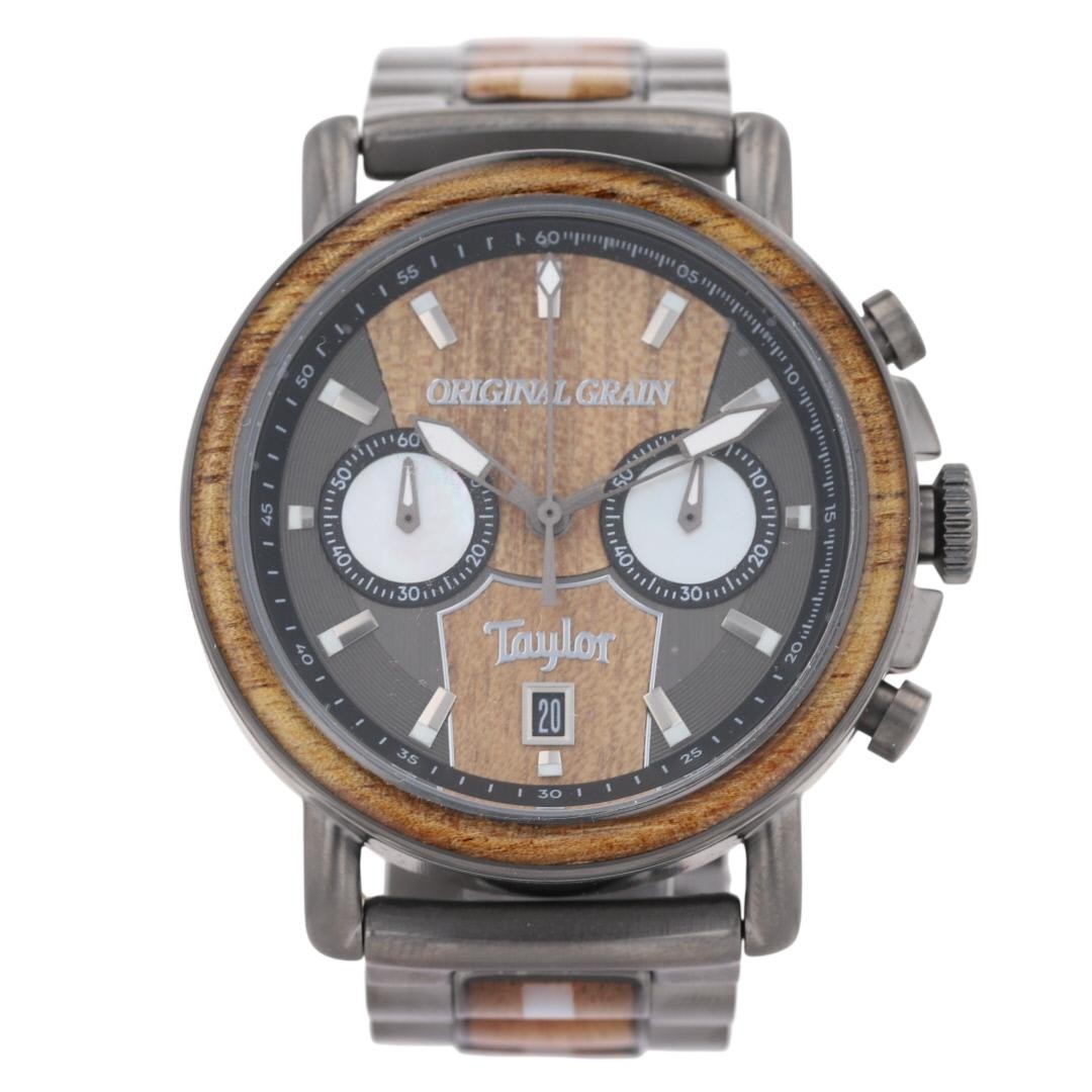 Original Grain Taylor Guitars Koa Gunmetal w / Urban Ash Dial Quartz Men’s Watch