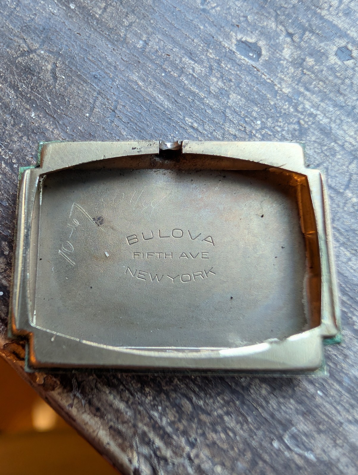 Bulova His Excellency Tank Manual 21j USA made Kreisler Lizard band Running 1948
