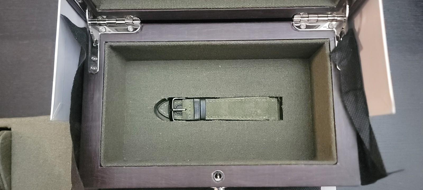 Vanguard Victorville Automatic Green Dial Leather And Canvas Bands200m Date Box
