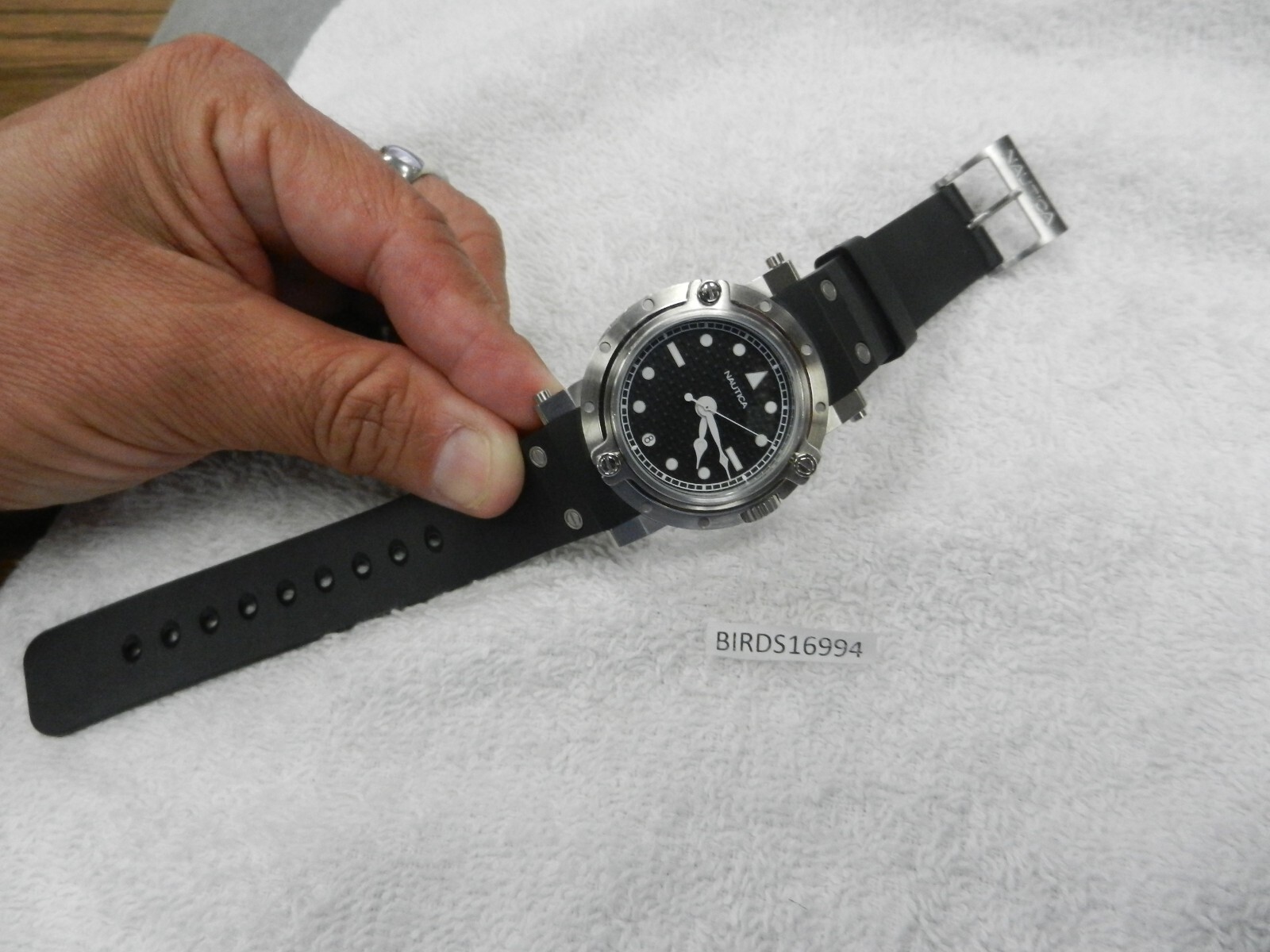 RARE MENS NAUTICA PORTHOLE MARINE CASE WATCH FANCY HANDS SCREW DOWN CROWN & CASE