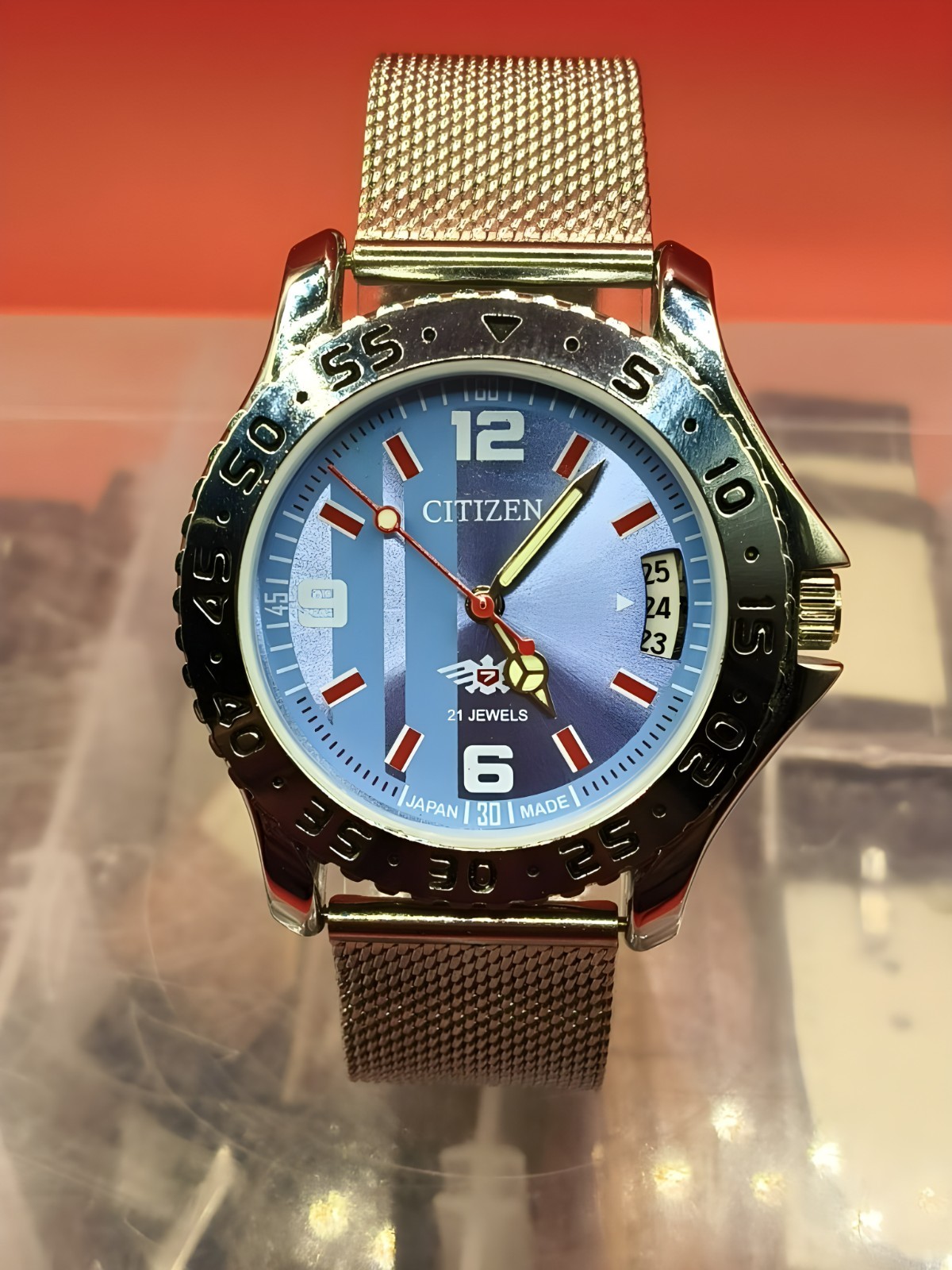 Automatic 8200 21Jewels Restored White Dial Blue Day/Date Mens Watch Vintage 67