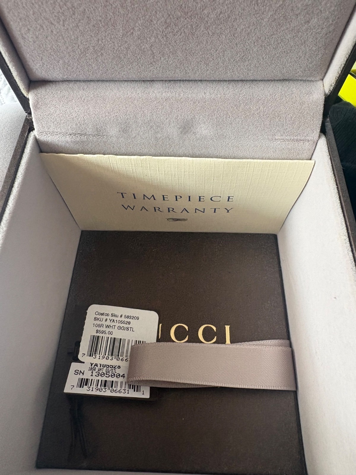 Gucci SilverTone 105 Series StainlessSteel Bangle Band Ladies Watch