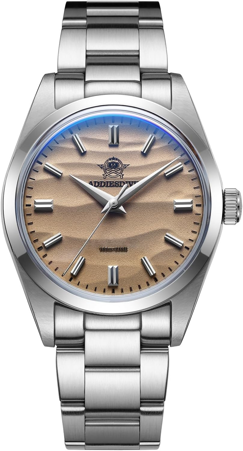 Elegant Quartz Sand Dial Dress Watch & Beige GMT Combo Set