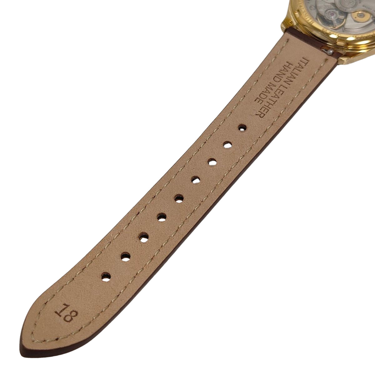 KUOE Kyoto Royal Smith 90-006 Ivory Waffle Dial Watch New Brown Leather Band JP