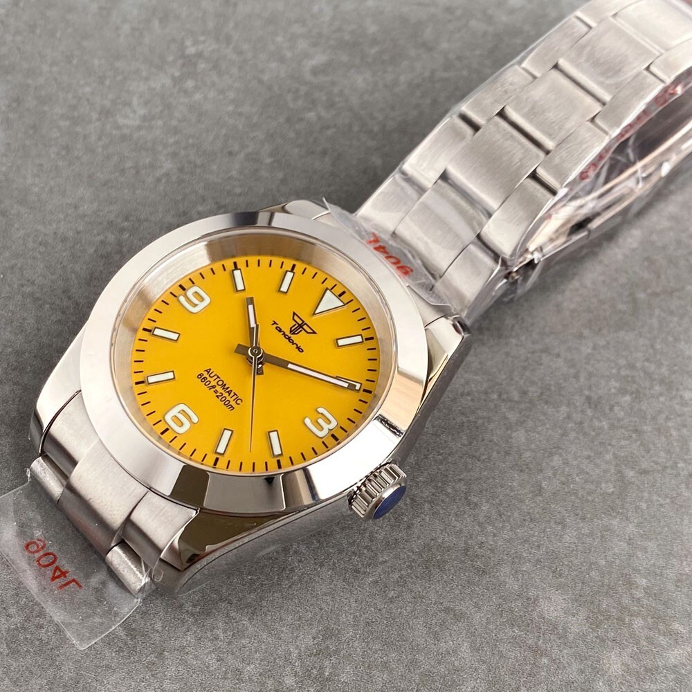 36mm/39mm Yellow Green Polished Bezel Sapphire NH35 PT5000 Automatic Men Watches