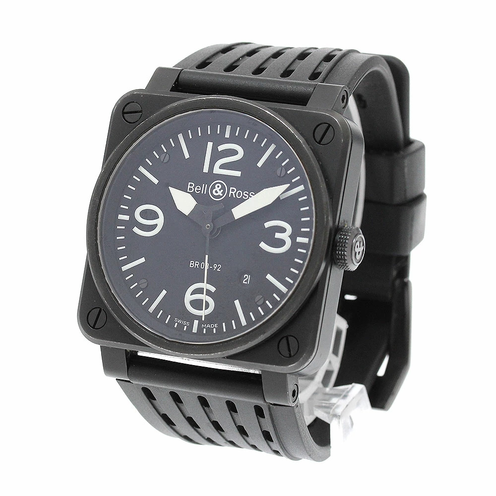 Bell & Ross Aviation Military BR03-92-S Black Automatic SS Date Men’s Watch