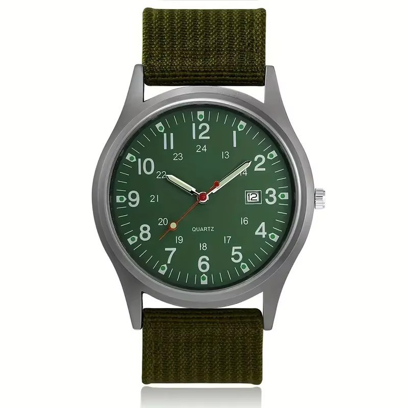 Military Watch Army Durable Water Proof Luminous 24Hours Dial Nylon Strap USA