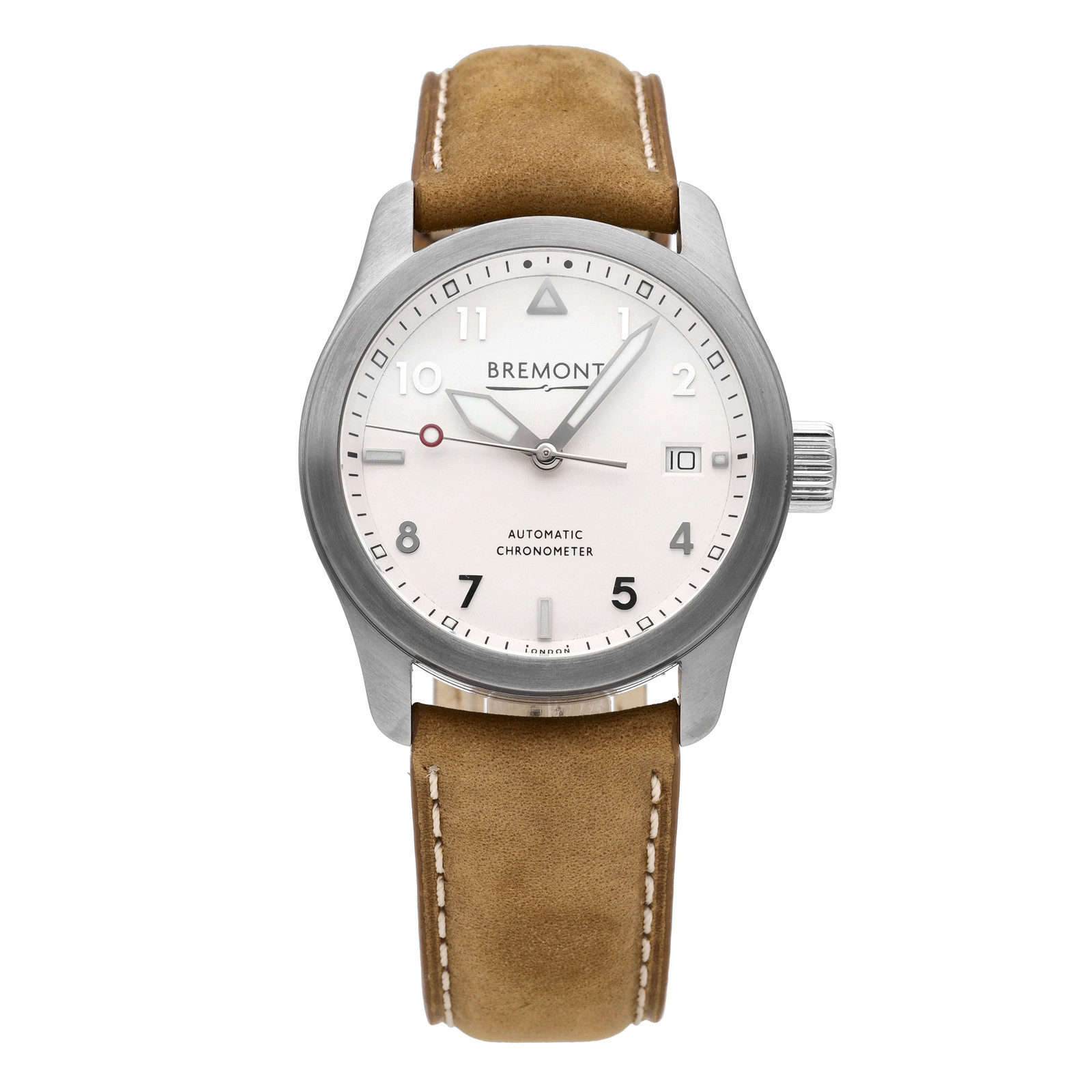 Bremont Solo 37 Stainless Steel White Dial Automatic Mens Watch SOLO37-SI-R-S