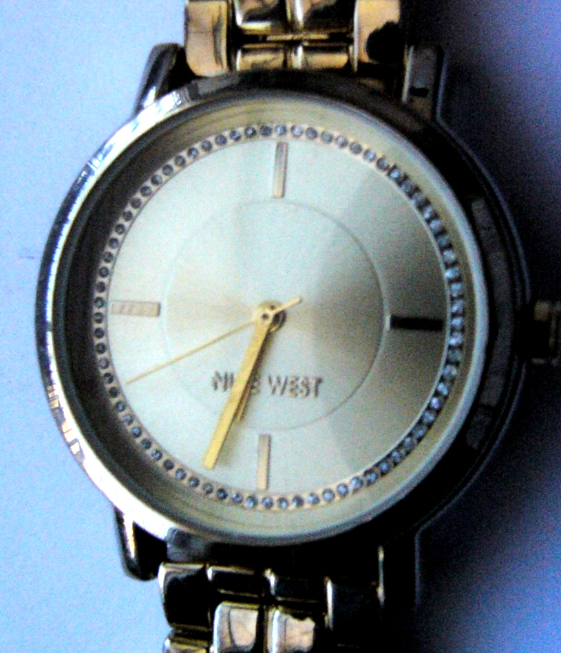 Nine West Women’s Gold-Tone And Tan Strap Wristwatch NW/1642