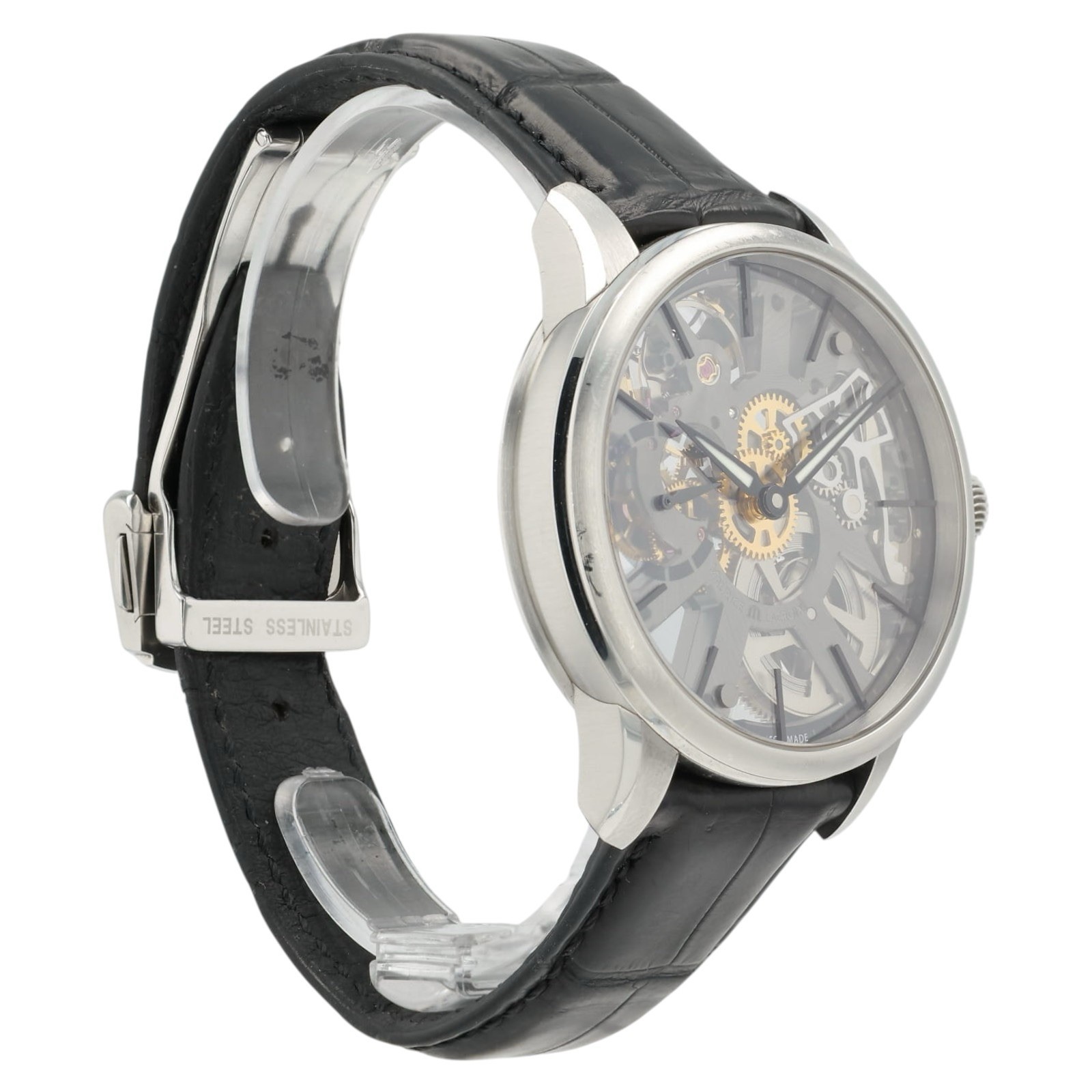 Maurice Lacroix Skeleton Dial Stainless Steel 43mm Manual Wind Mens Watch MP7138
