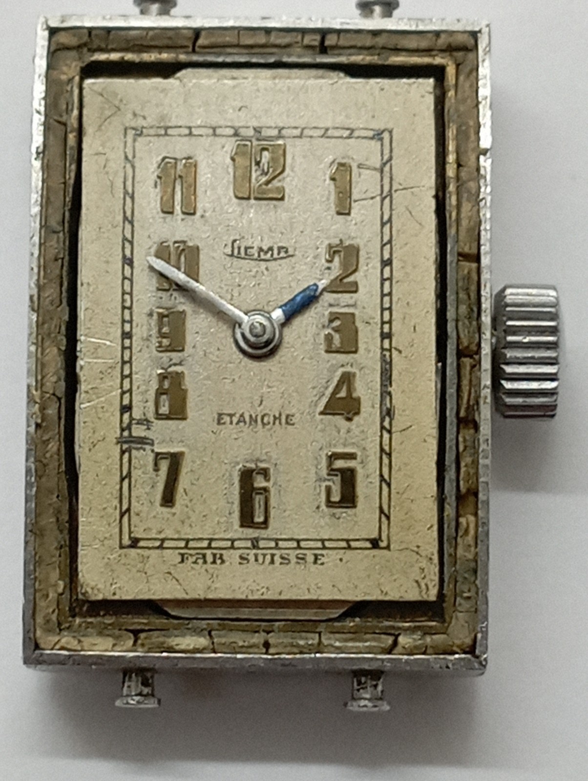 Vintage UNIQUE DIVER TANK HERMETIC watch Crown On Screw Steel Case from 1930’s !