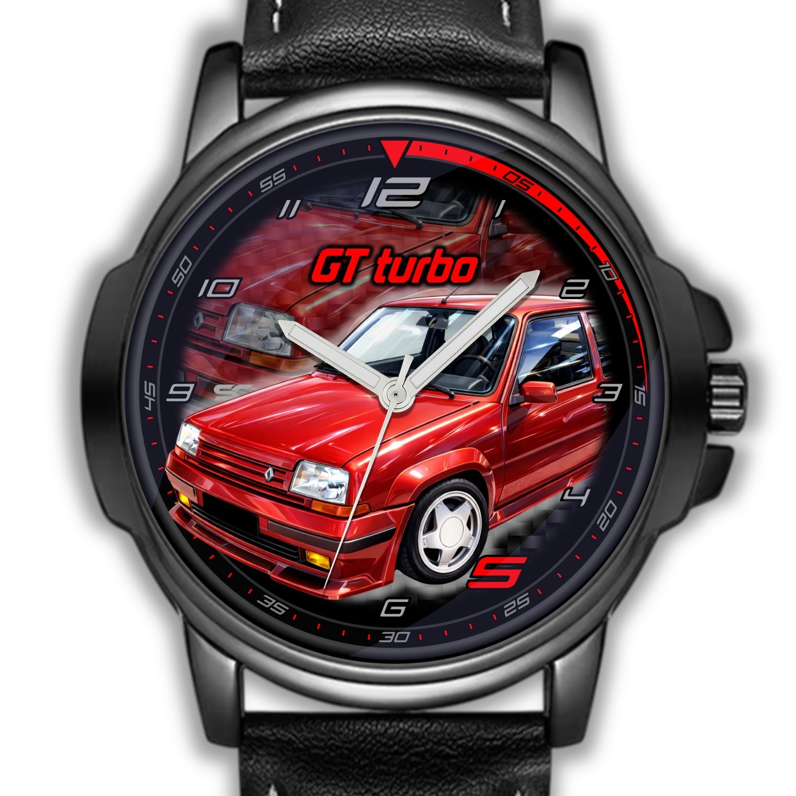 Wristwatch With Auto Renault 5 Gt Turbo Years 90 Sport Quartz Gadget