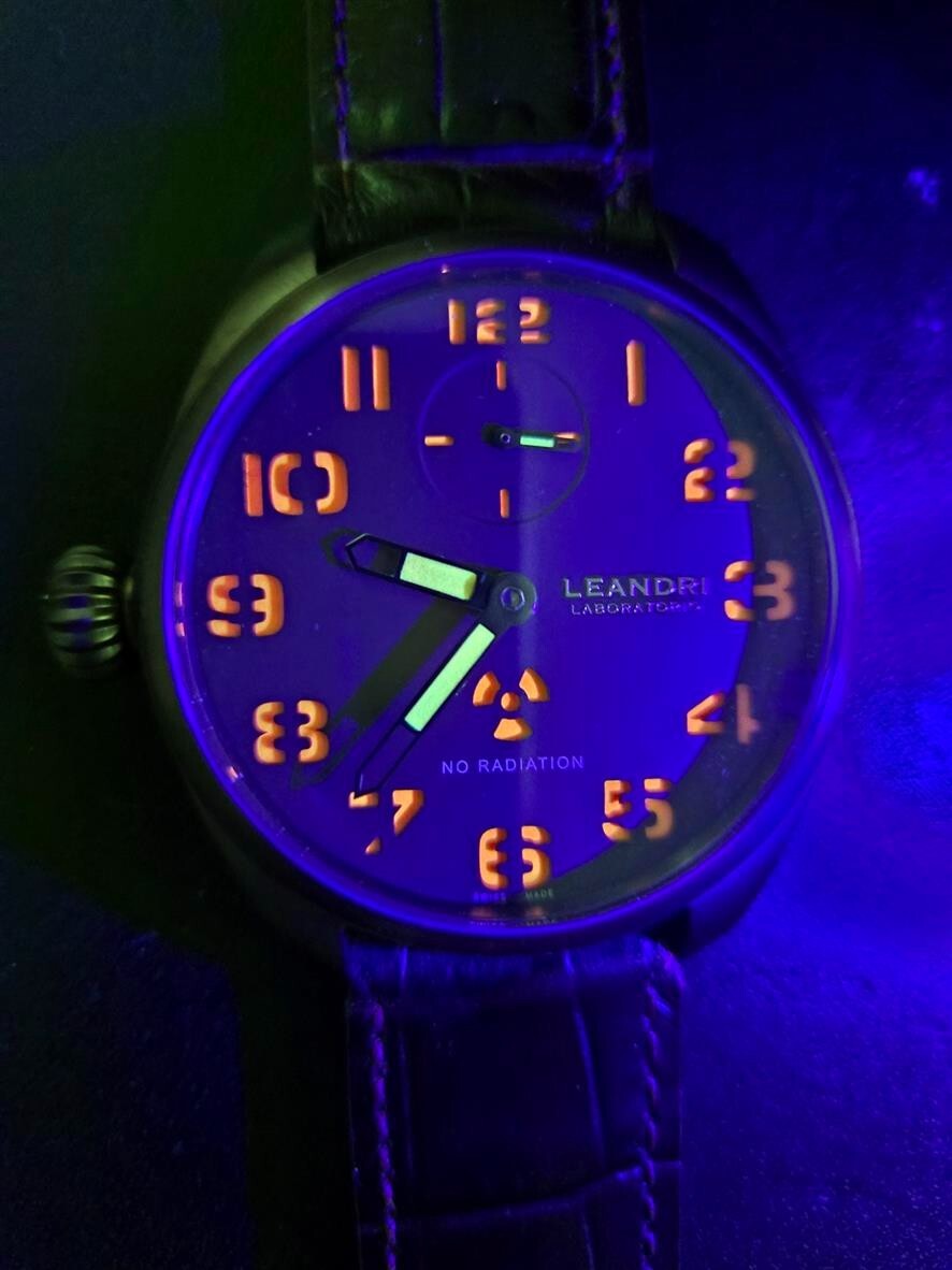 LEANDRI Swiss Made Italian No Radiation Military Mens Watch with Panerai Strap