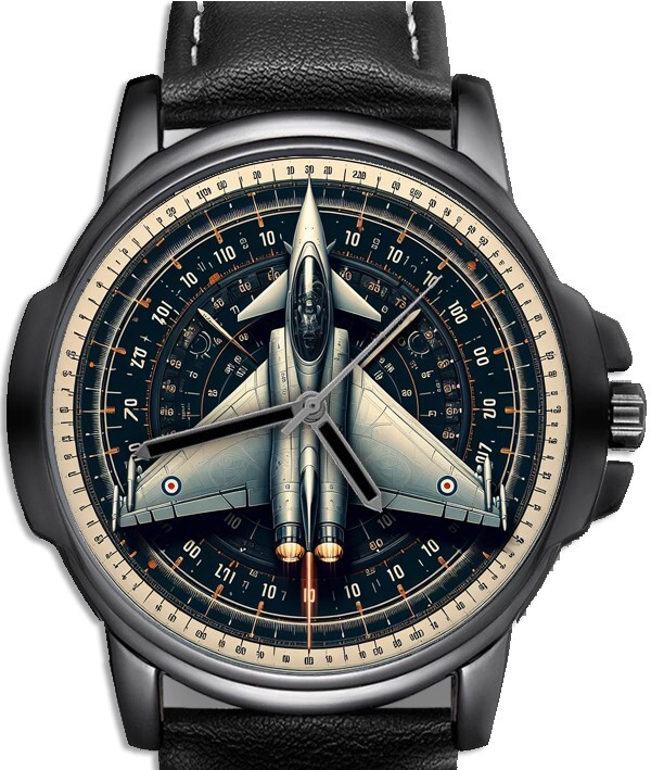Eurofighter Typhoon on Patrol Art Unique Rare n Beautiful Wrist Watch Fast Post