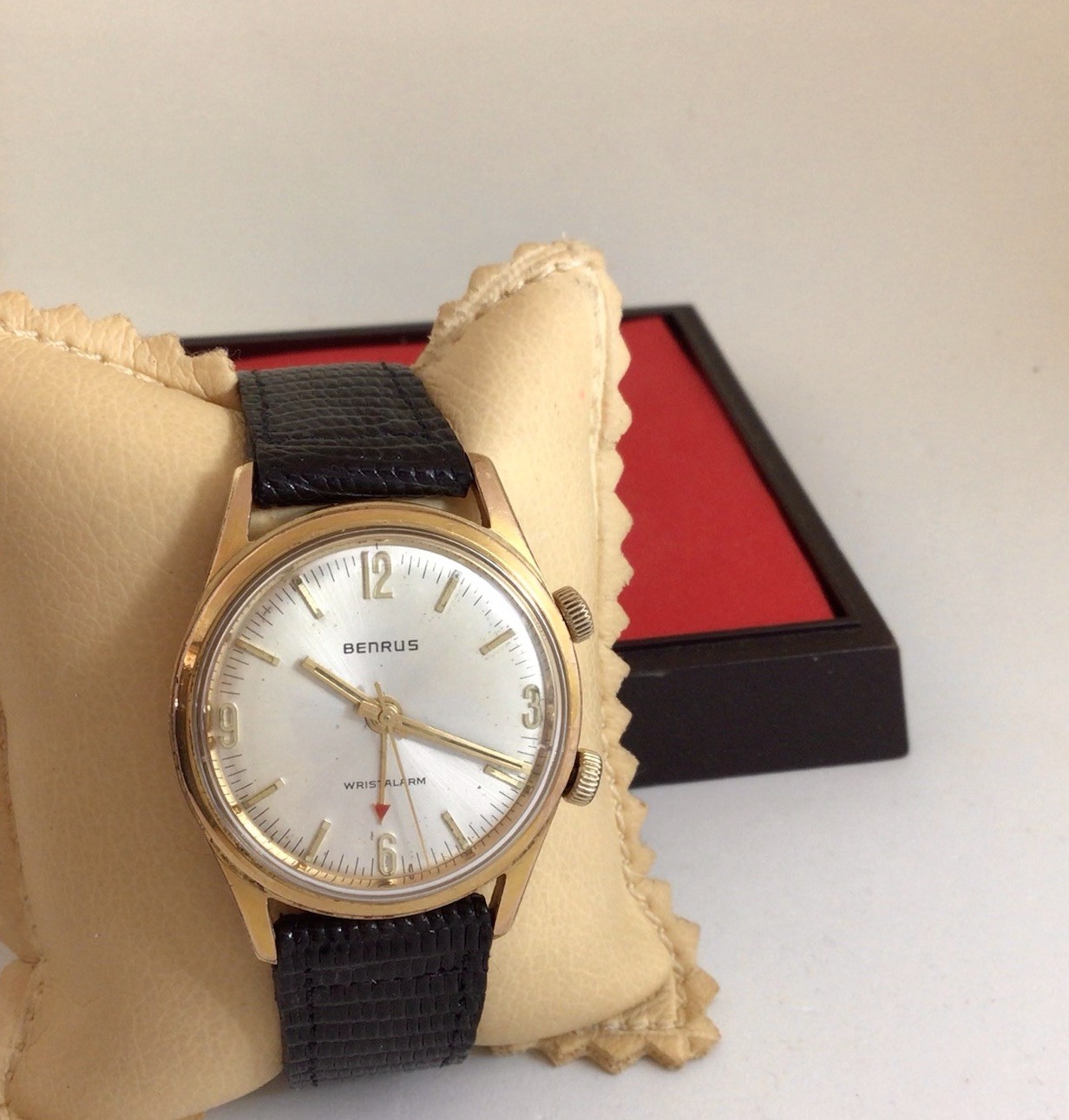 Vintage BENRUS WRIST ALARM Mod. DS10,Ref.3021,Cal.AS 1475, 17J,Ca.1960s,Working.