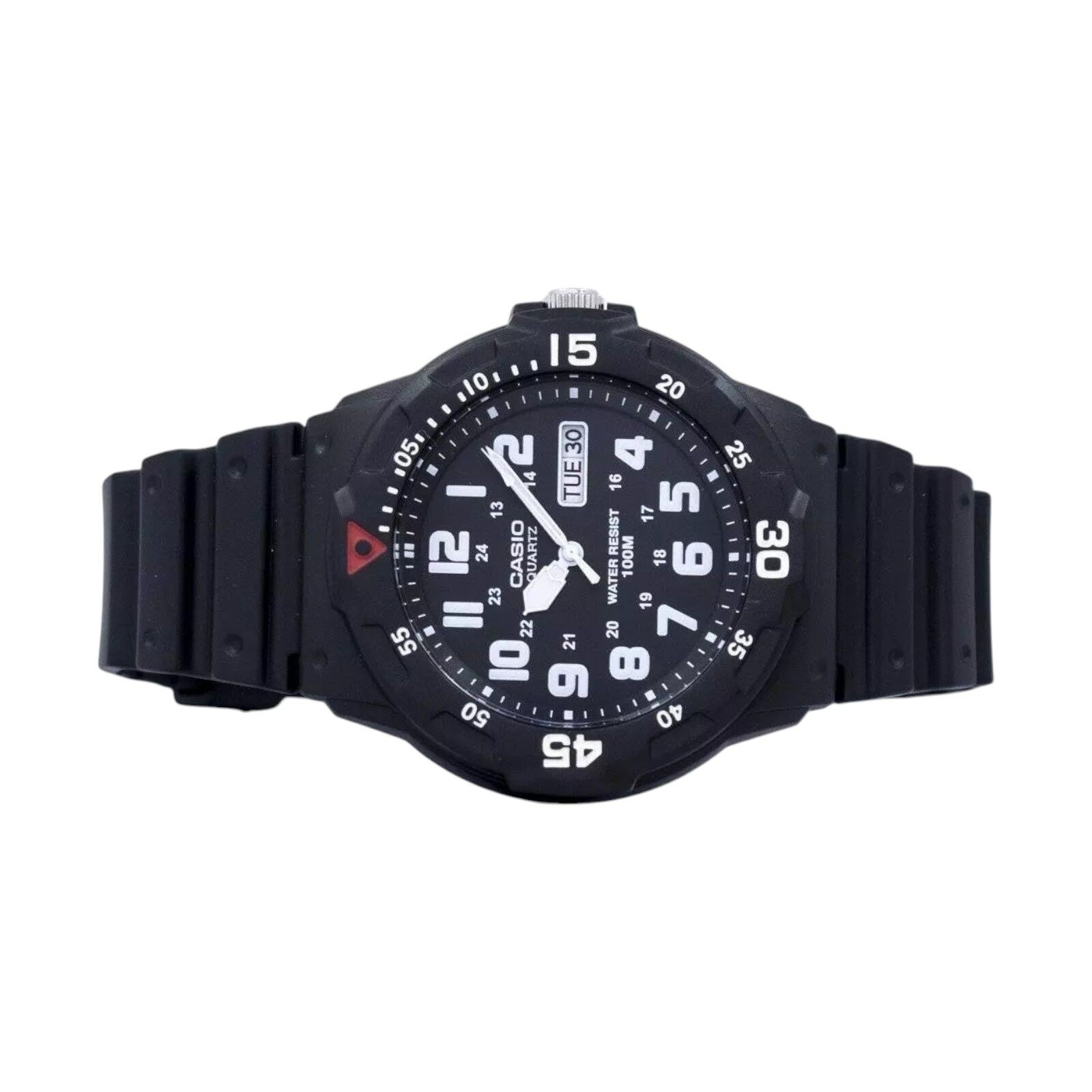 Casio Quartz Analog 100M Black Resin Strap MRW-200H-1BVDF Men’s Watch