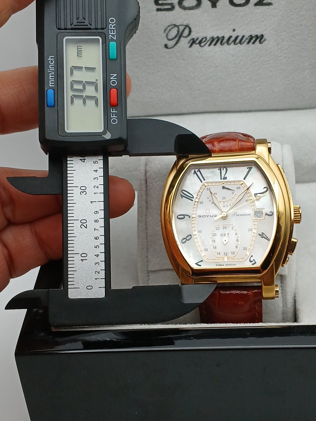 Soyuz Premium Skeleton Chronograph 23k Gold Pl Rare Model Automatic Movement Lux