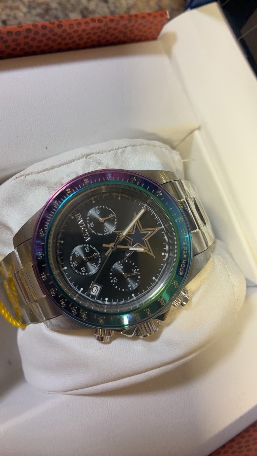 Brand New Invicta Men’s Dallas Cowboys Watch Stainless Steel Blue Accent