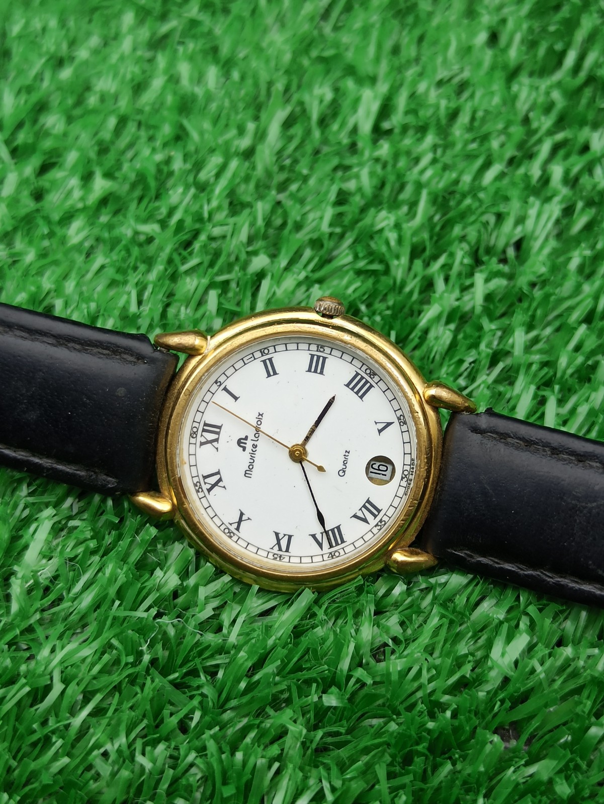Authentic MAURICE LACROIX Quartz Men’s Wristwatch Swiss 90s