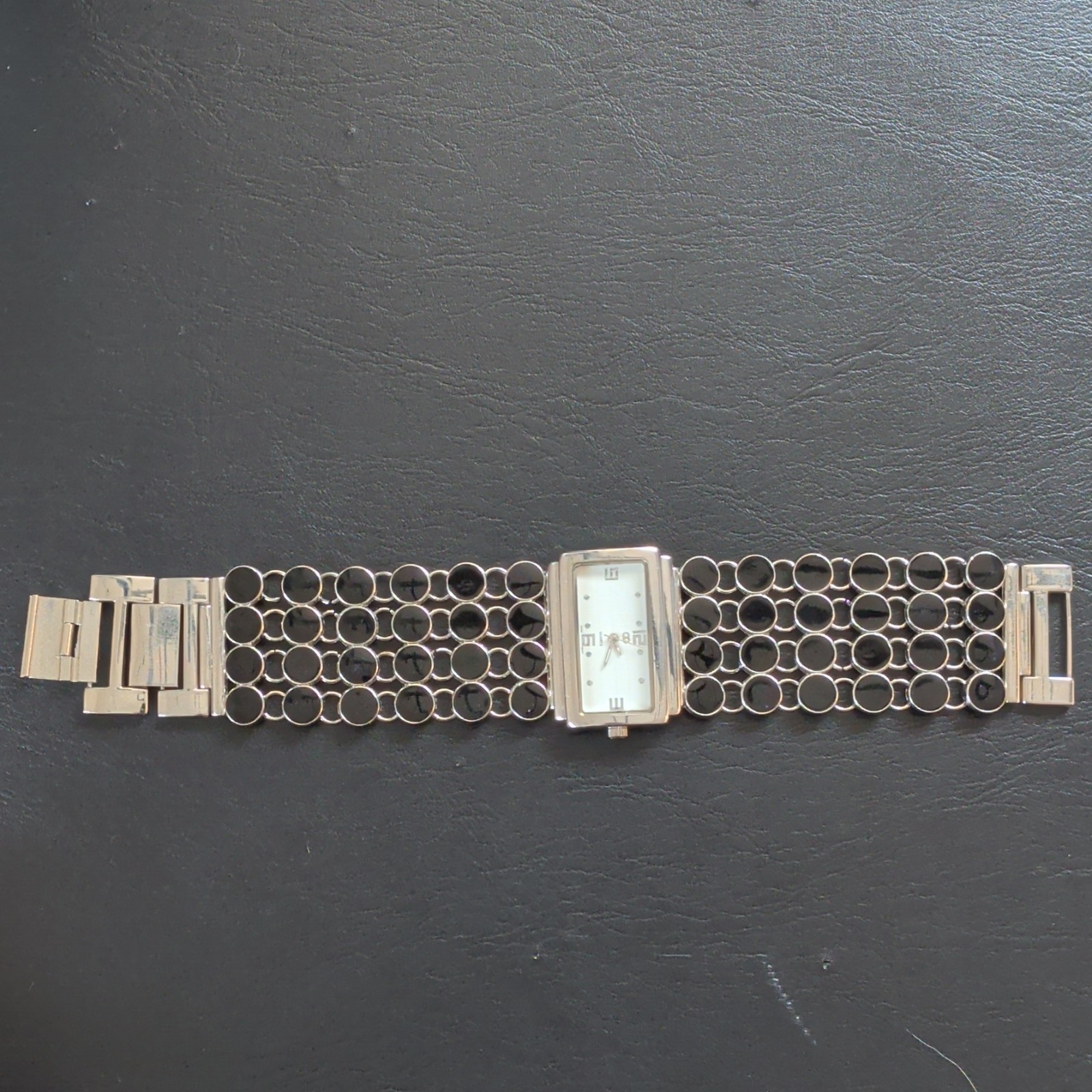 Women’s Quartz Analog Rectangle Silver Steel Bracelet White Dial 3m 18mm