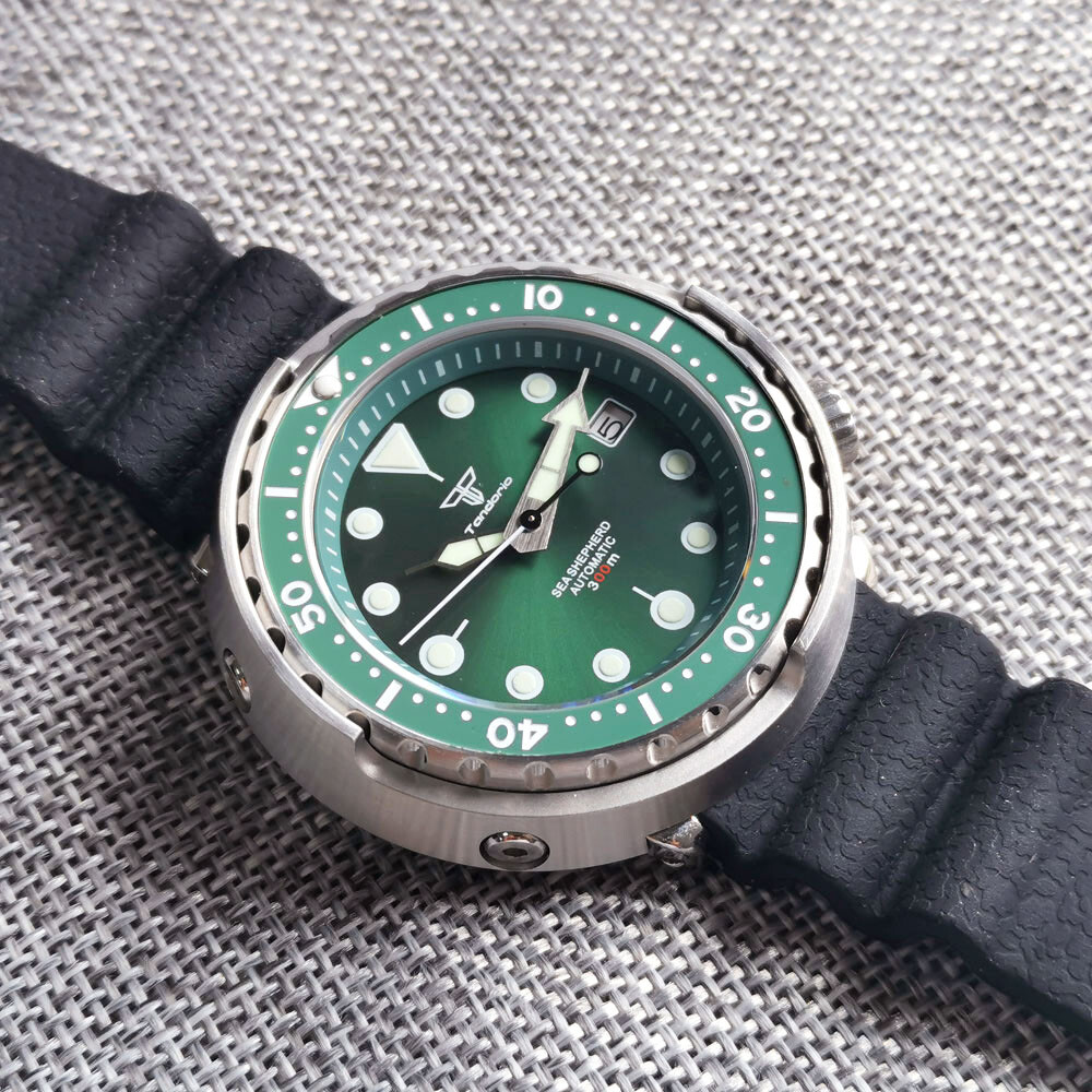30ATM Tandorio 46.5mm Japan NH35A Lume Sapphire Glass Men Mechanical Watch Date