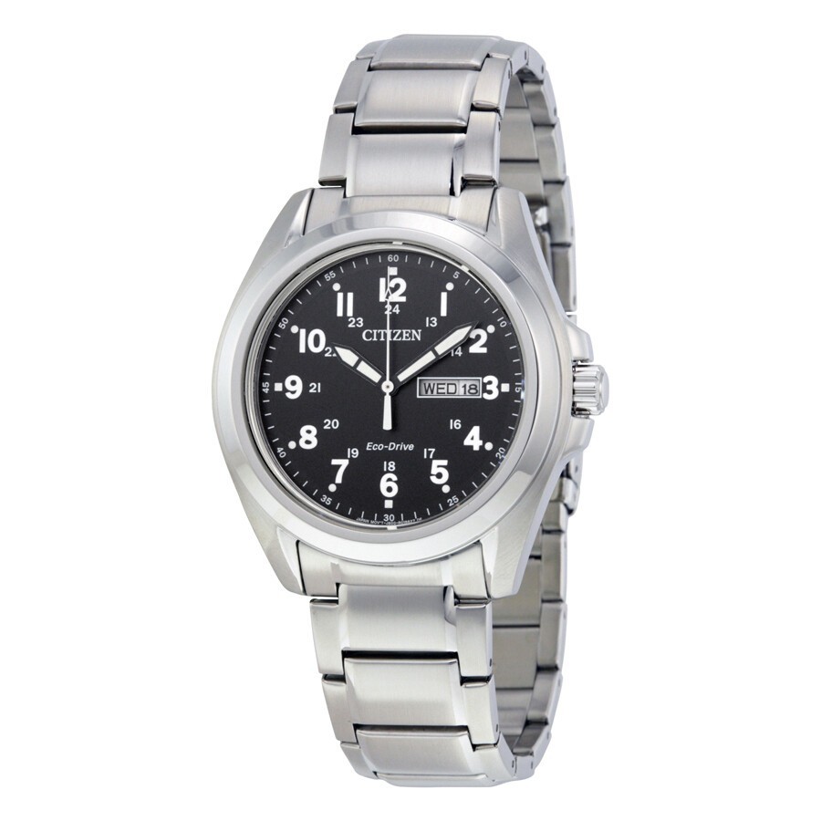 Citizen Men’s Sport Black Dial Day and Date Eco-Drive Watch – AW0050-82E NEW