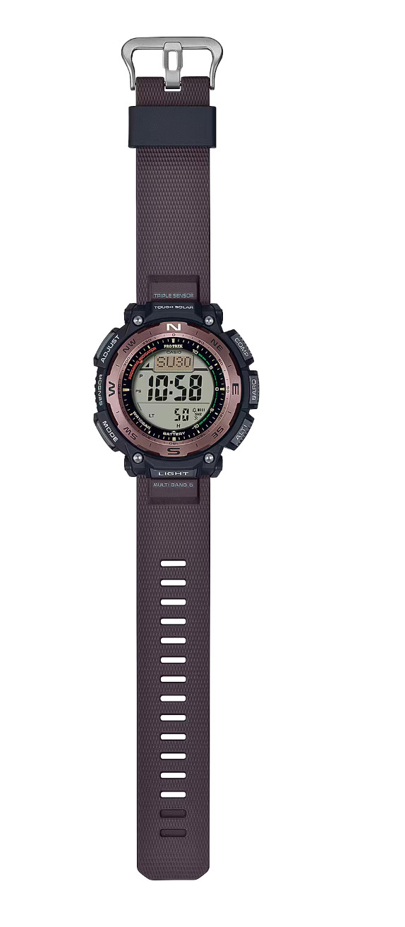 CASIO PRO TREK PRW-3400Y-5JF Brown Solar Waterproof Direction Altitude