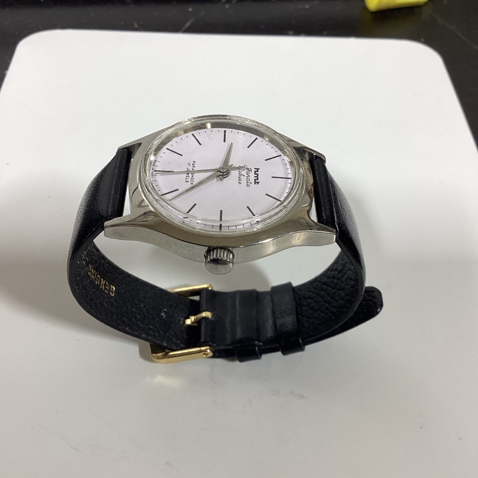ORIGINAL HMT JANATA DELUXE 17J WINDING WHITE DIAL 0231 INDIA MEN’S WORKING