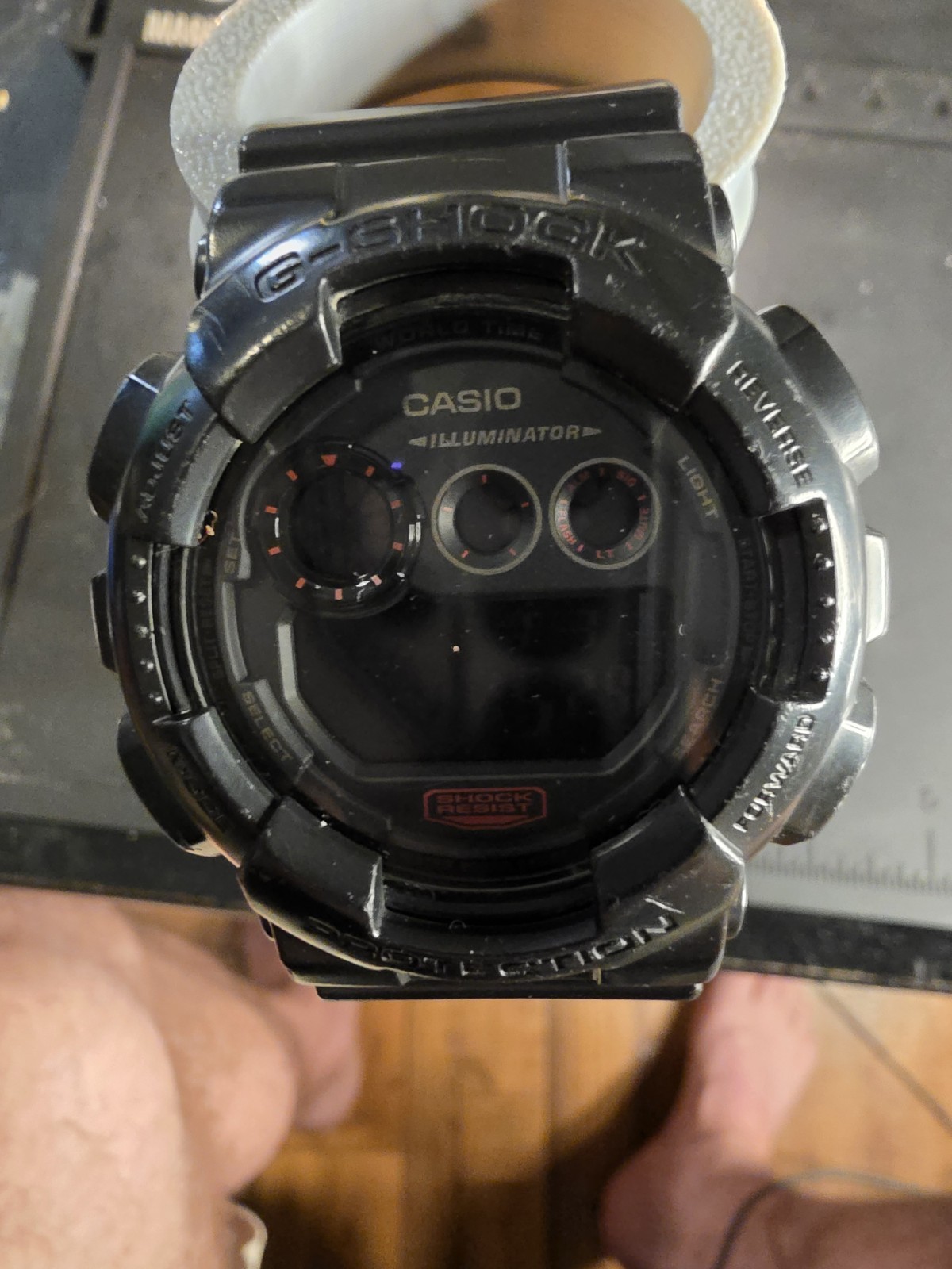 Casio G-SHOCK Quartz Digital Shock-Resistant 200m Black Resin Strap Model 3427.