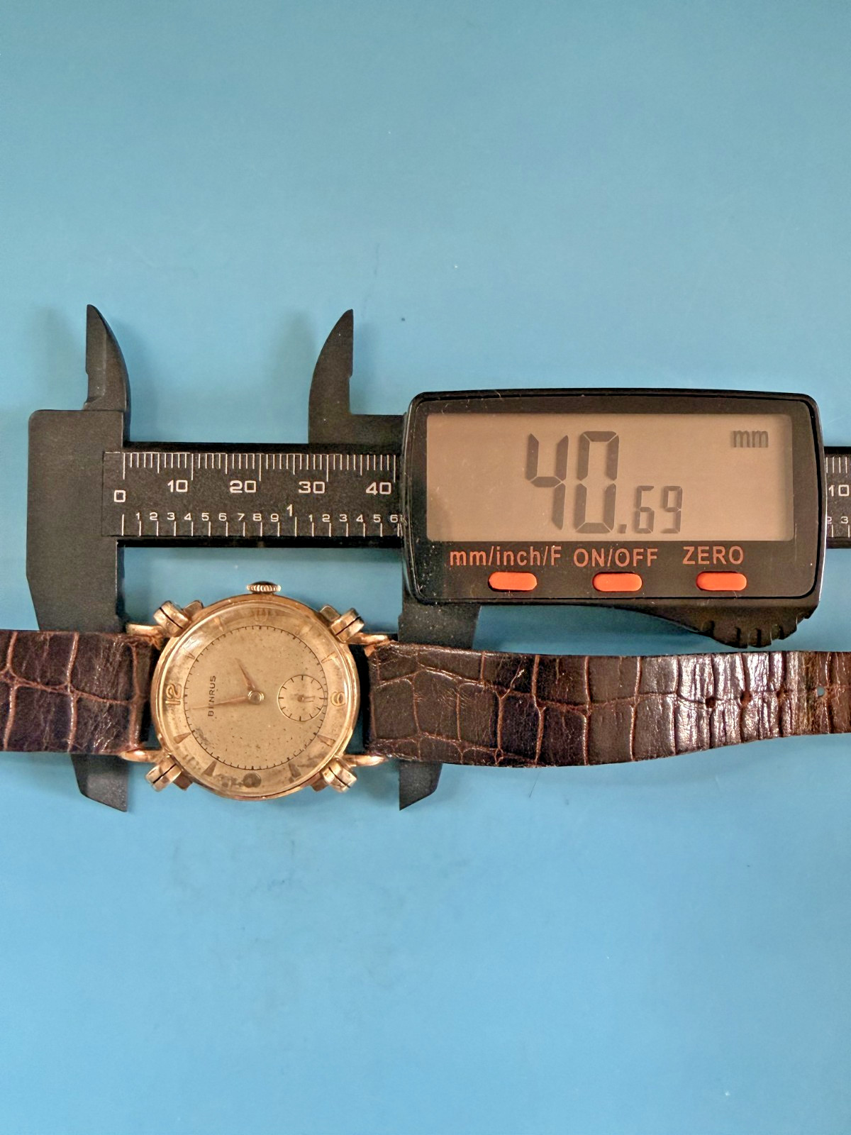 Benrus Fancy Knotted Lugs BB 14 17J 10K RG – Alligator? – Serviced – Runs