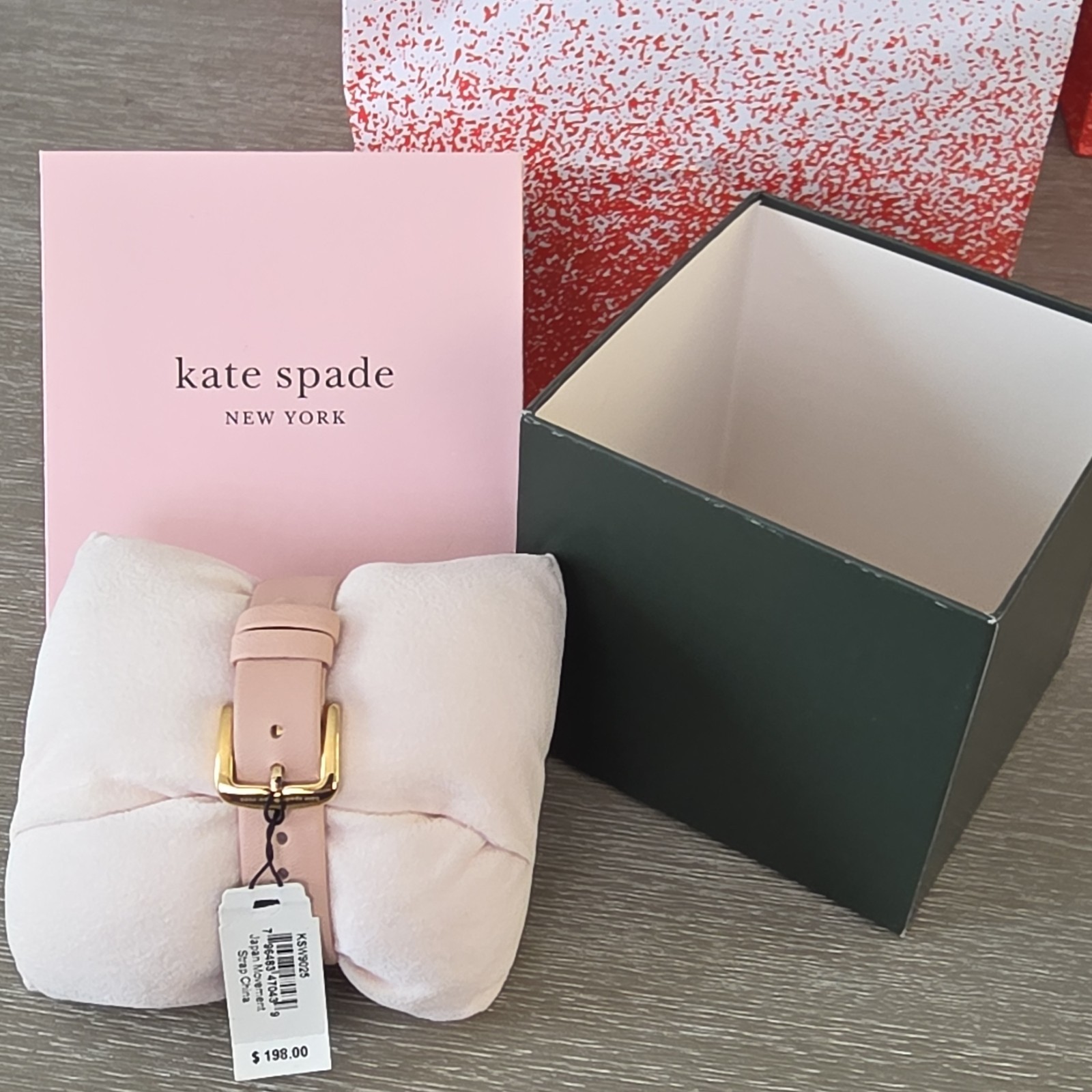 kate spade new york Leading Lady Quartz Cream Dial Pink Leather Watch w/ Box