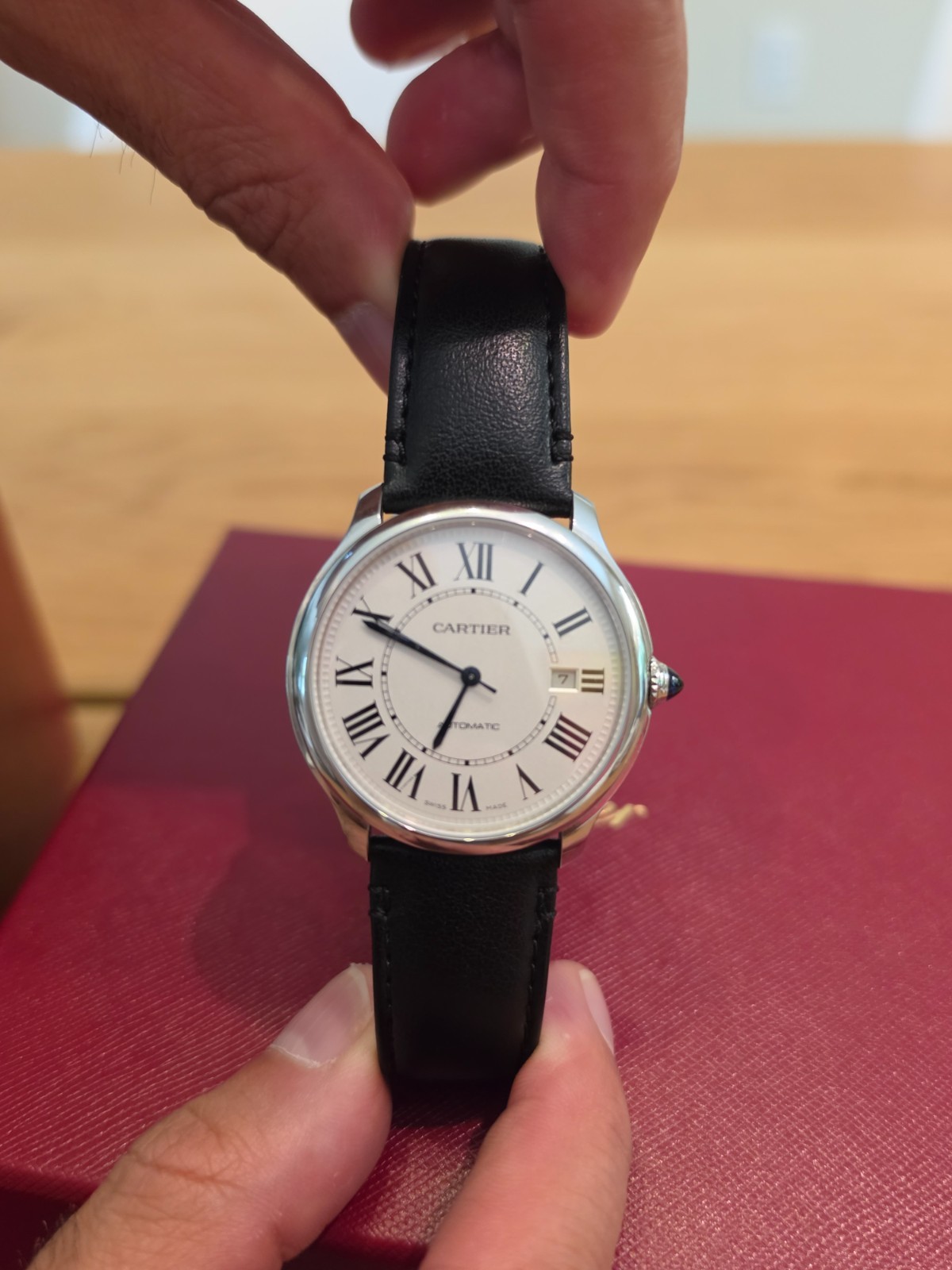 CARTIER Ronde Must de Cartier 40MM AUTO Leather Men’s Watch WSRN0032