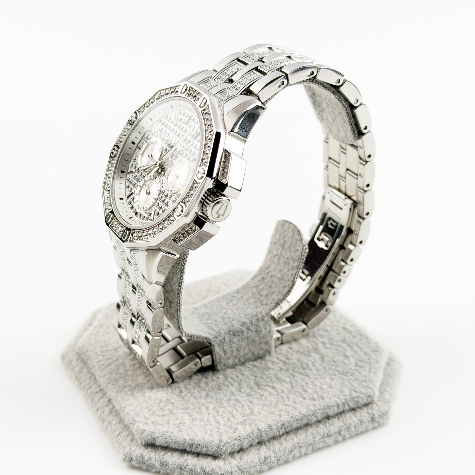Bulova Men’s Watch Crystal Octava Silver-Tone Stainless Steel Bracelet 96C134