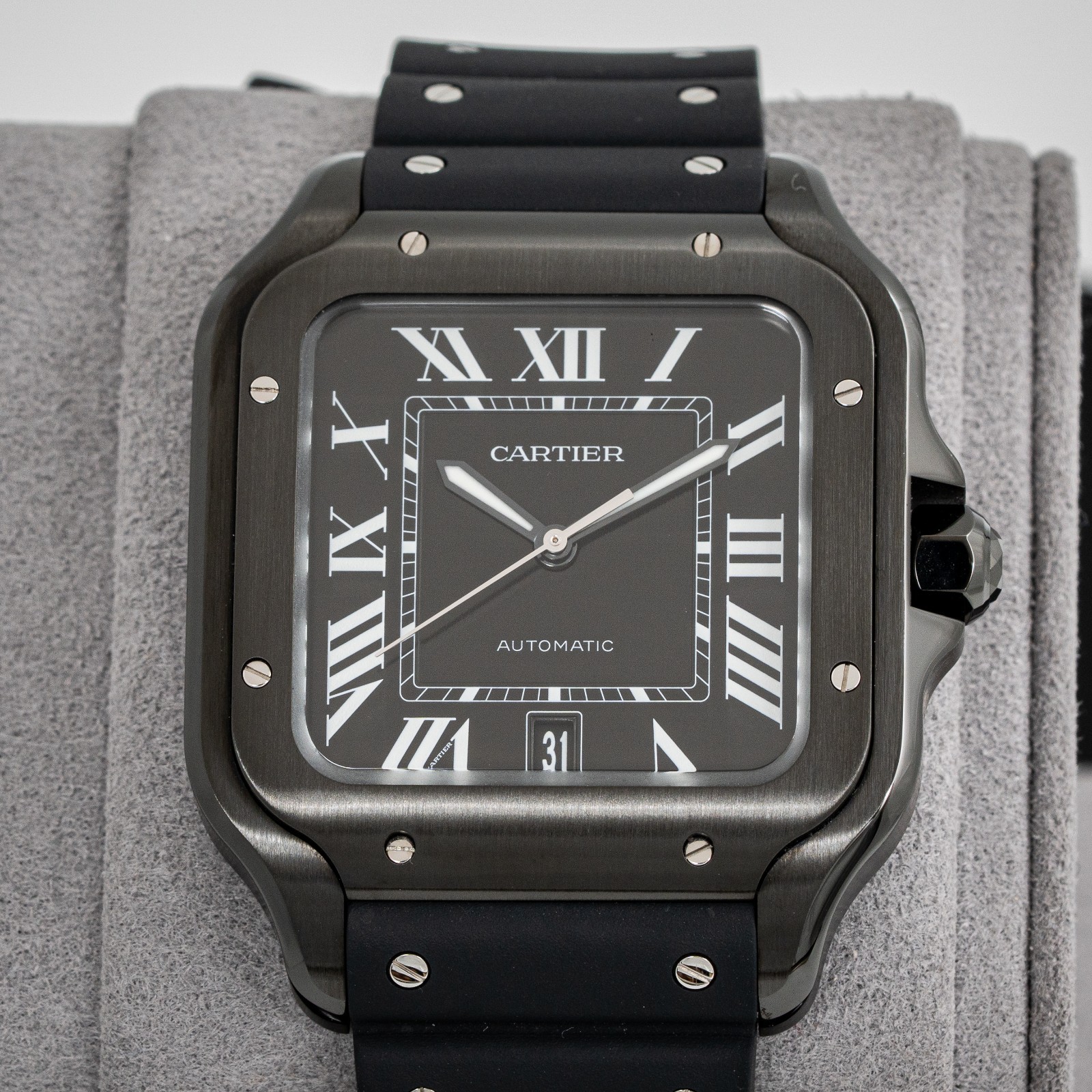 Cartier Santos De Cartier Large Steel ADLC WSSA0039 Box & Papers