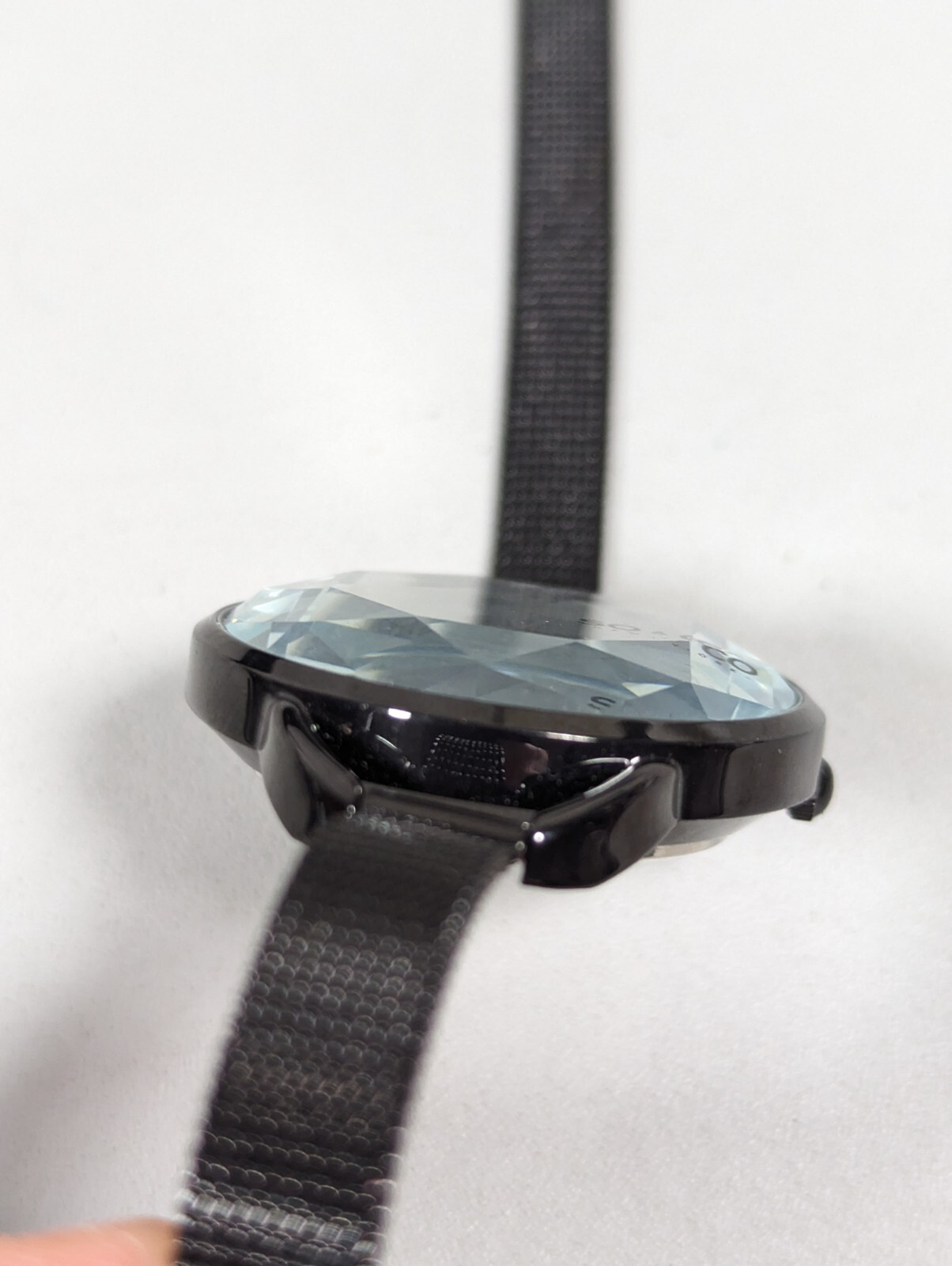 So & Co New York Womans Black Dial Raised Hardened Mineral Crystal Watch 8.5 In