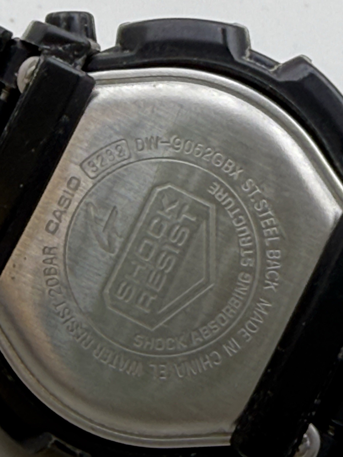 CASIO G-SHOCK DW-9052 (Mod 3232) Classic Black Quartz Digital Watch Negative