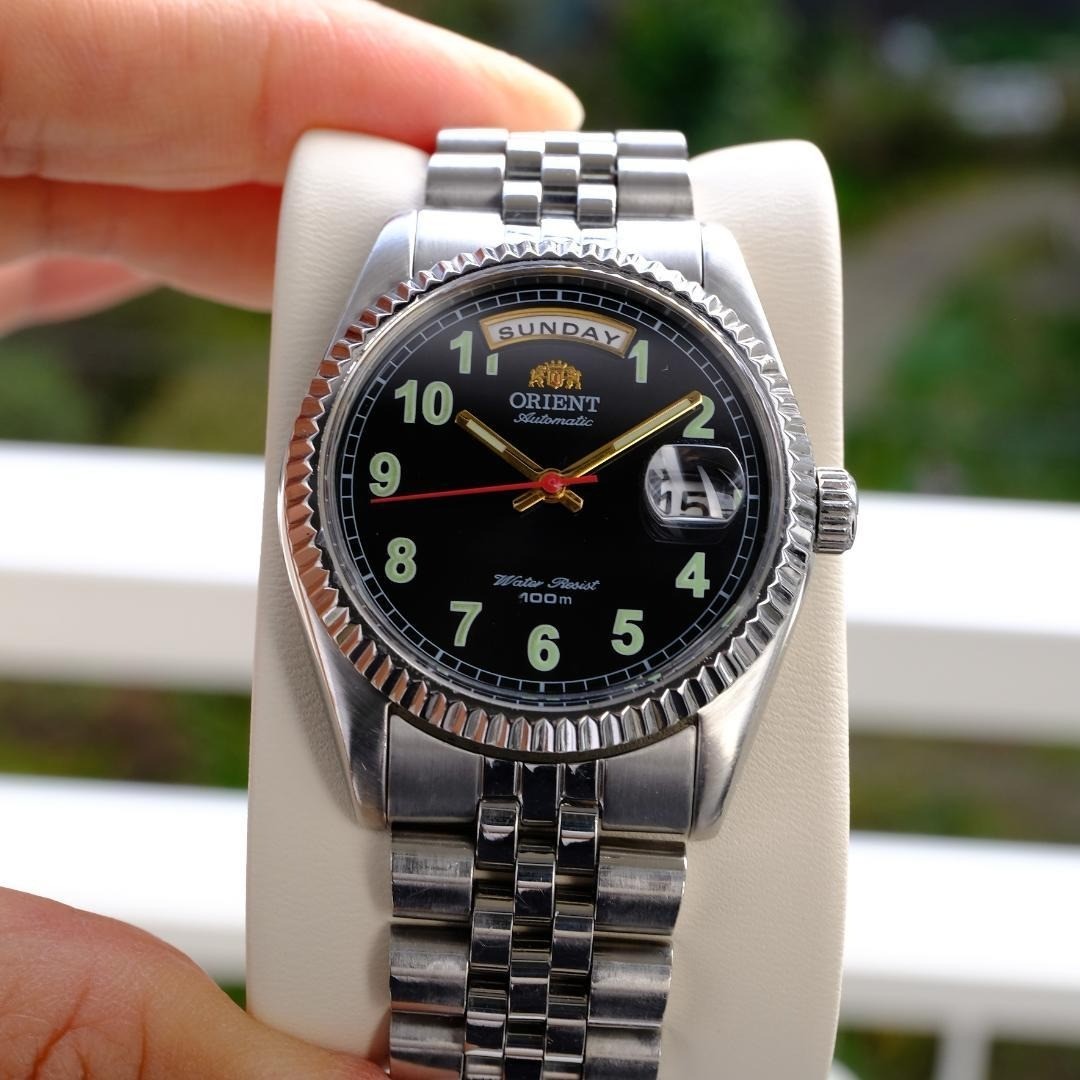 ORIENT PRESIDENT DAY DATE AUTOMATIC WATCH OVERHAULED RARE VINTAGE MODEL