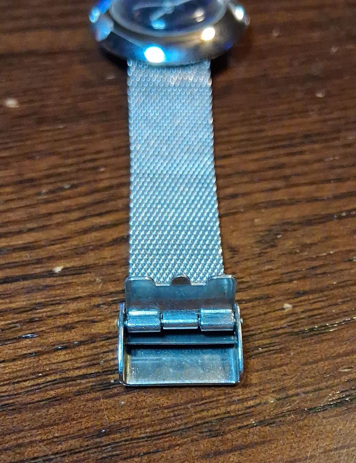 Vintage Timex Cobalt UFO Watch Chrome Stainless Mesh MCM See Pics/Description
