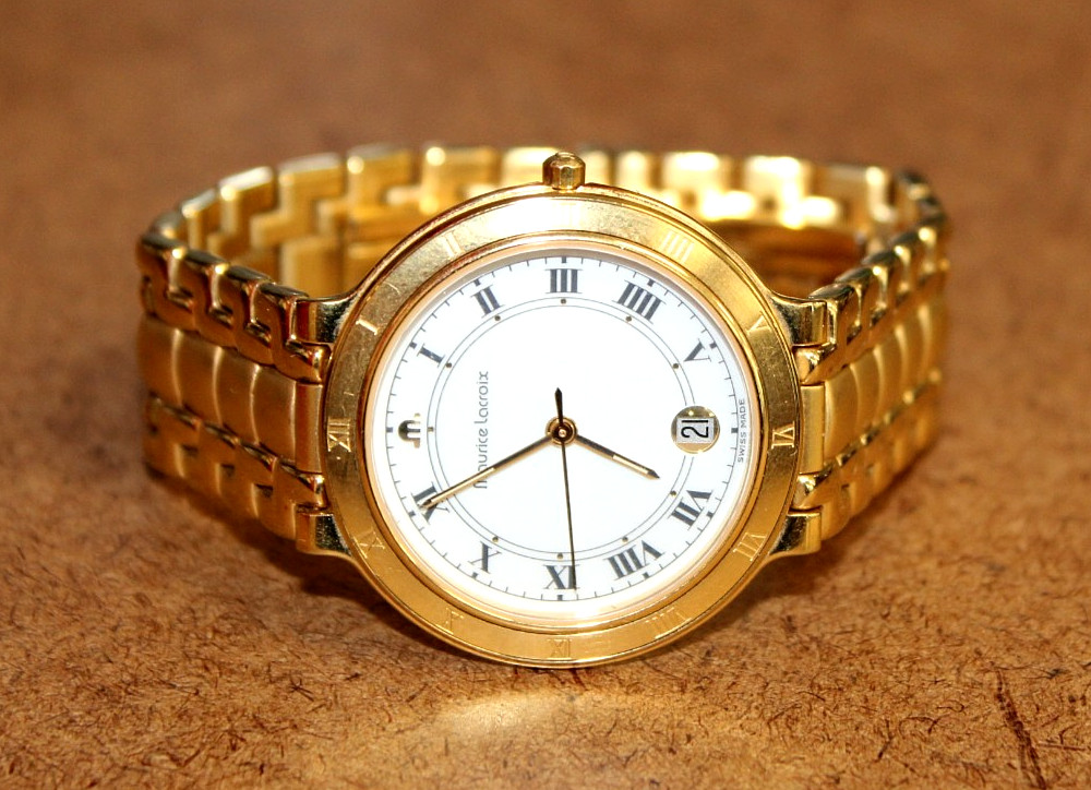Maurice Lacroix Calypso Gold Plated SS Men’s 34 mm Dress Watch 95417 [066WEI]
