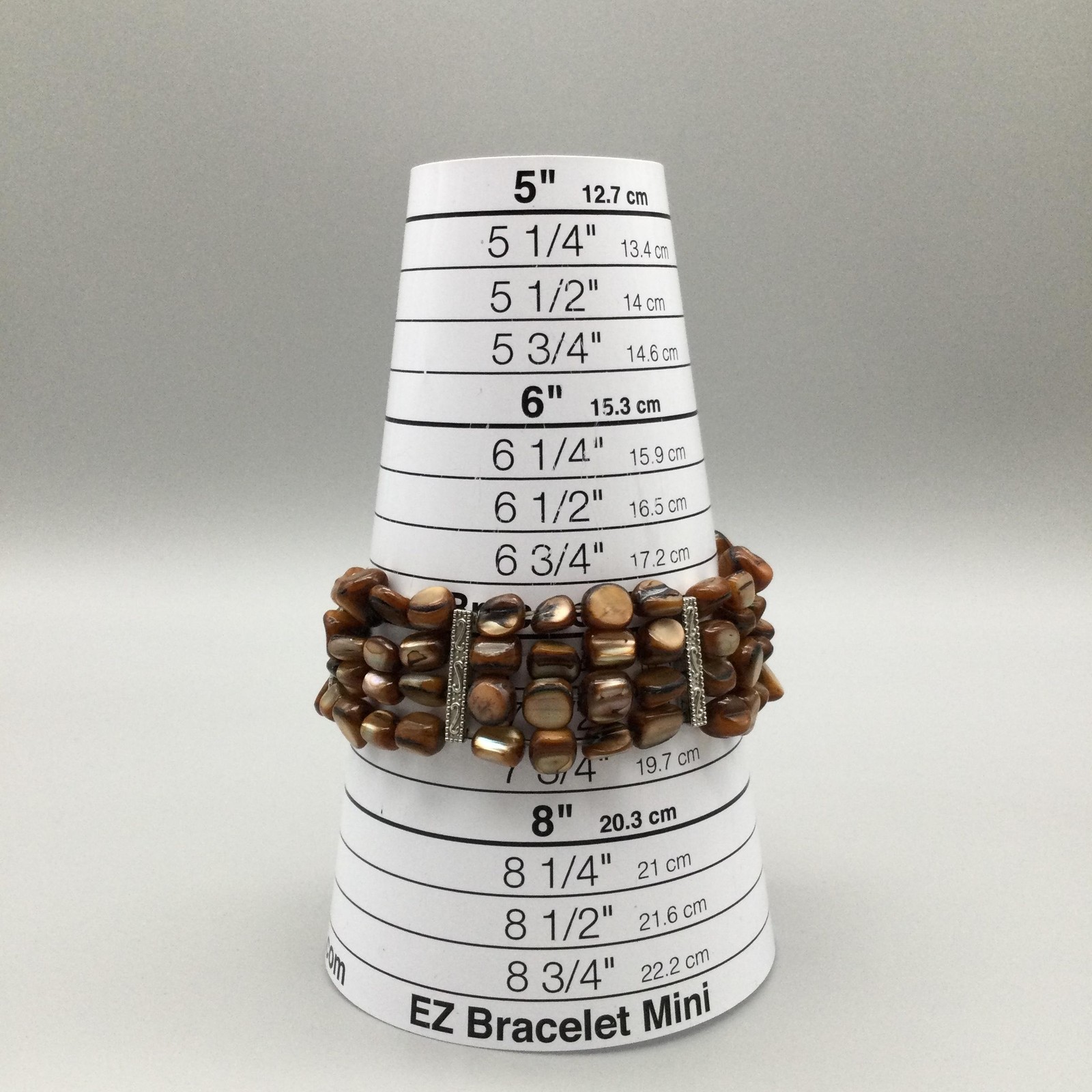NY&C Womens Watch 28mm Silver Tone Brown Beaded Bracelet NY3168 New Battery