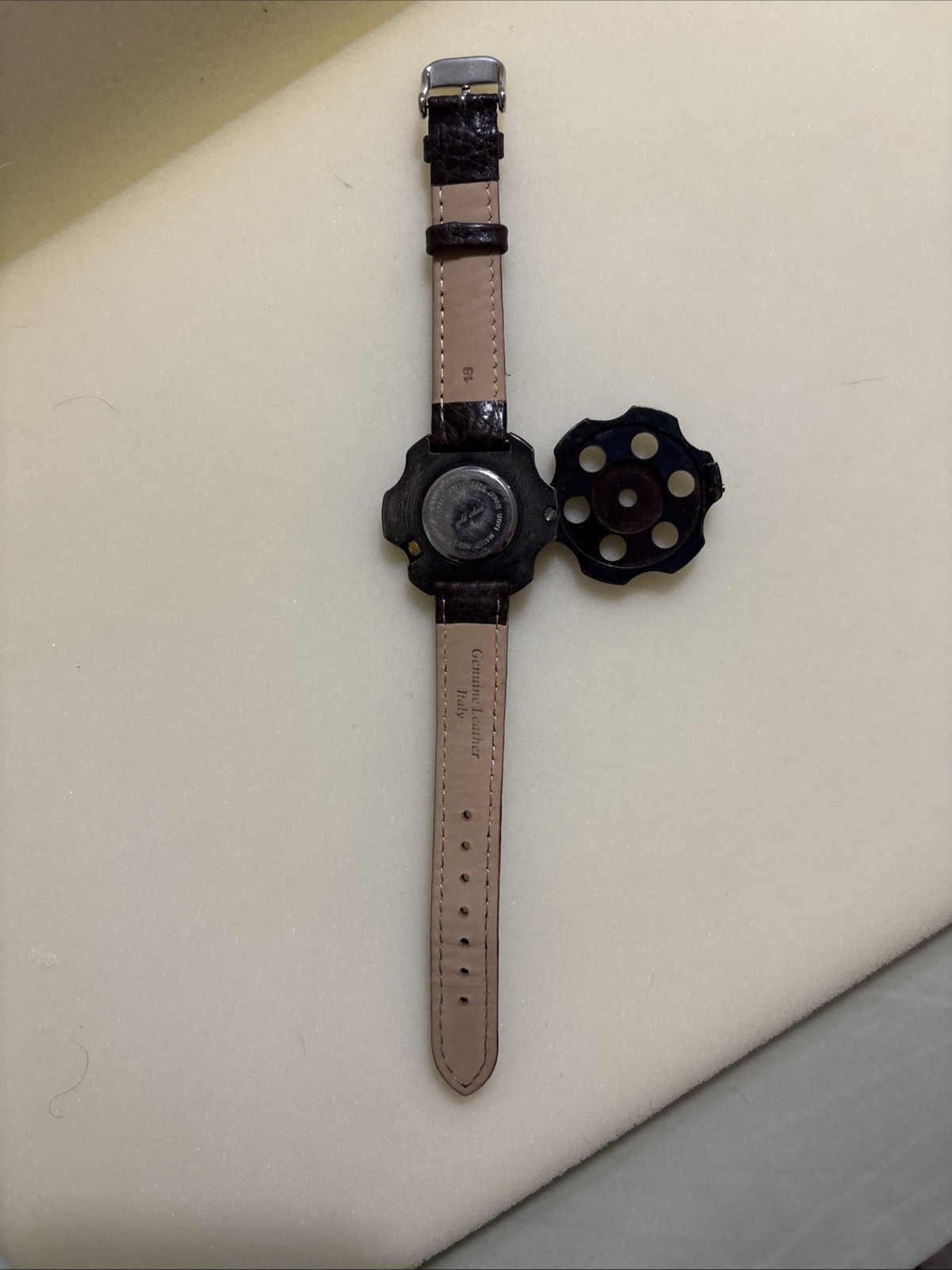 Jalga Python 357 Mag Japan Movement Stainless Steel Bronze Watch Italy Leather