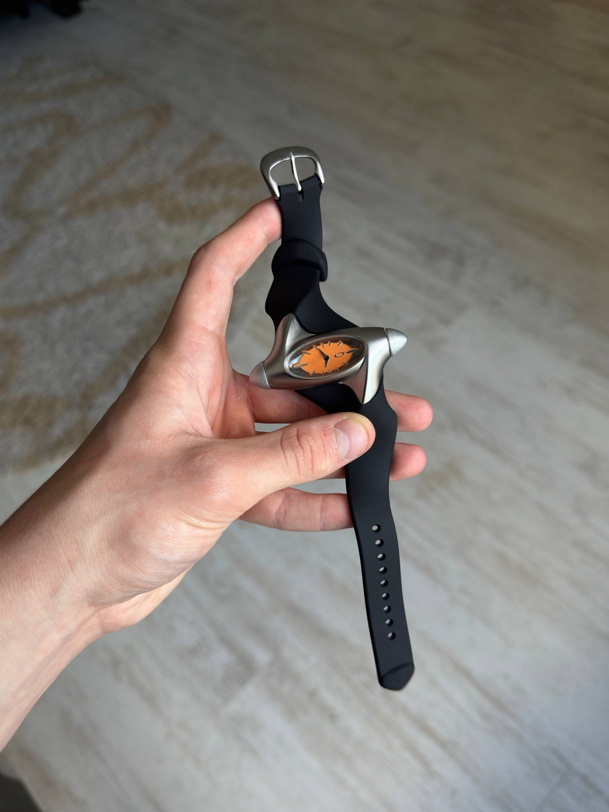 Oakley Torpedo Quartz Watch Analog Rubber Stainless Steel Rare Orange Black