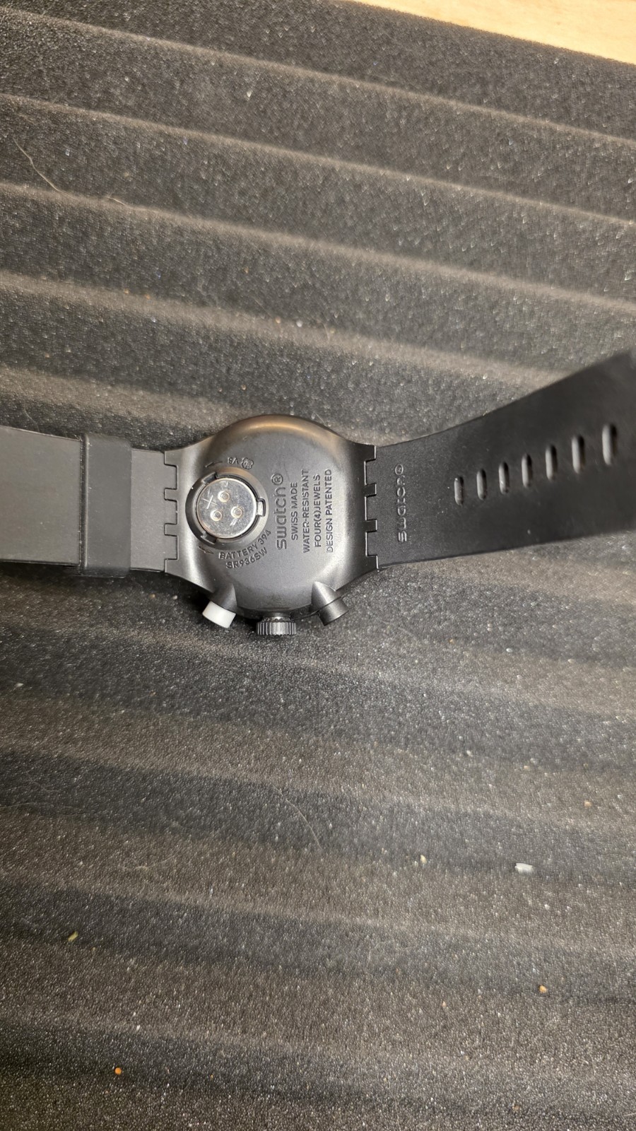New Limited Swiss Swatch Big Bold CHRONO SB02B404 Chequered SILVER 47MM Silver
