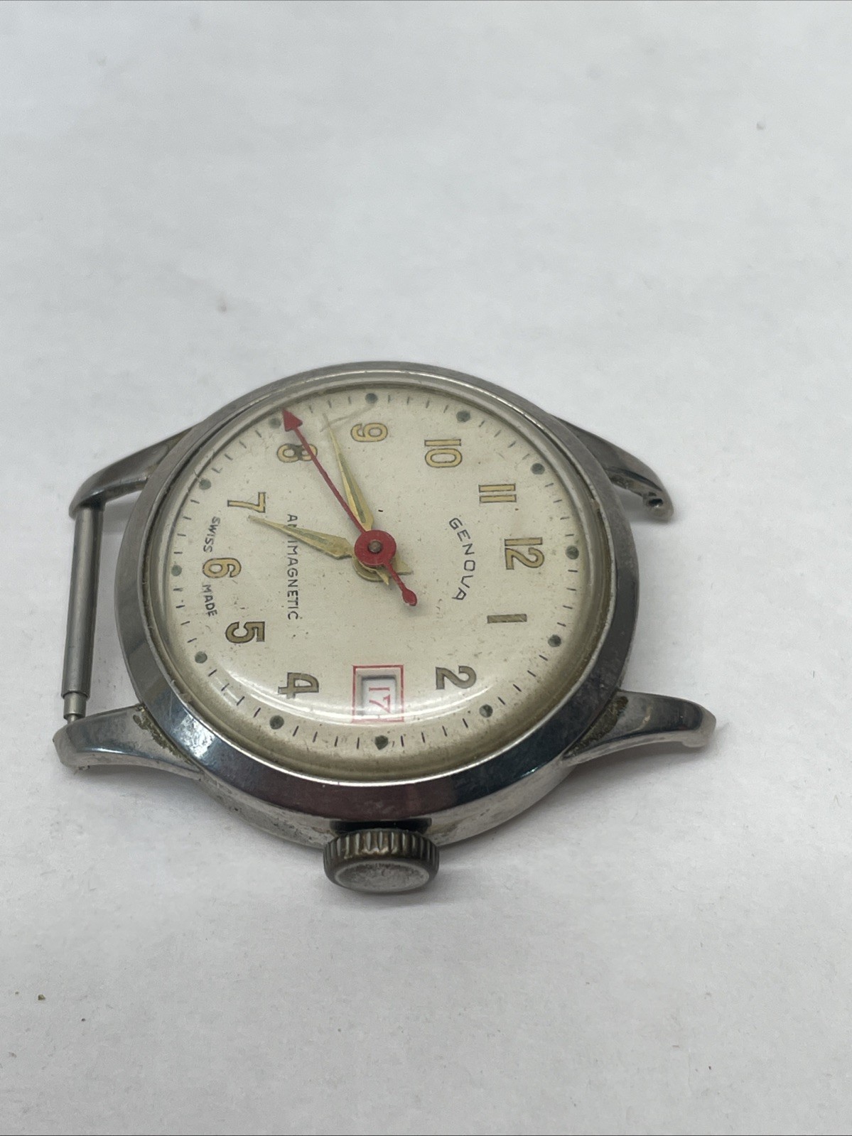 Vintage Genova Winding Watch Antimagnetic Swiss Made Mohertus Trading. 1 Jewel.